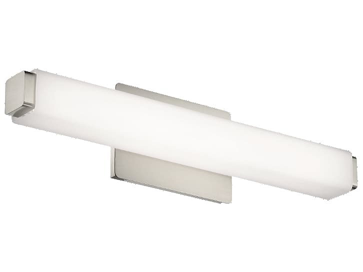 Modern Forms Vogue 1-Light Brushed Nickel Glass LED Vanity Light