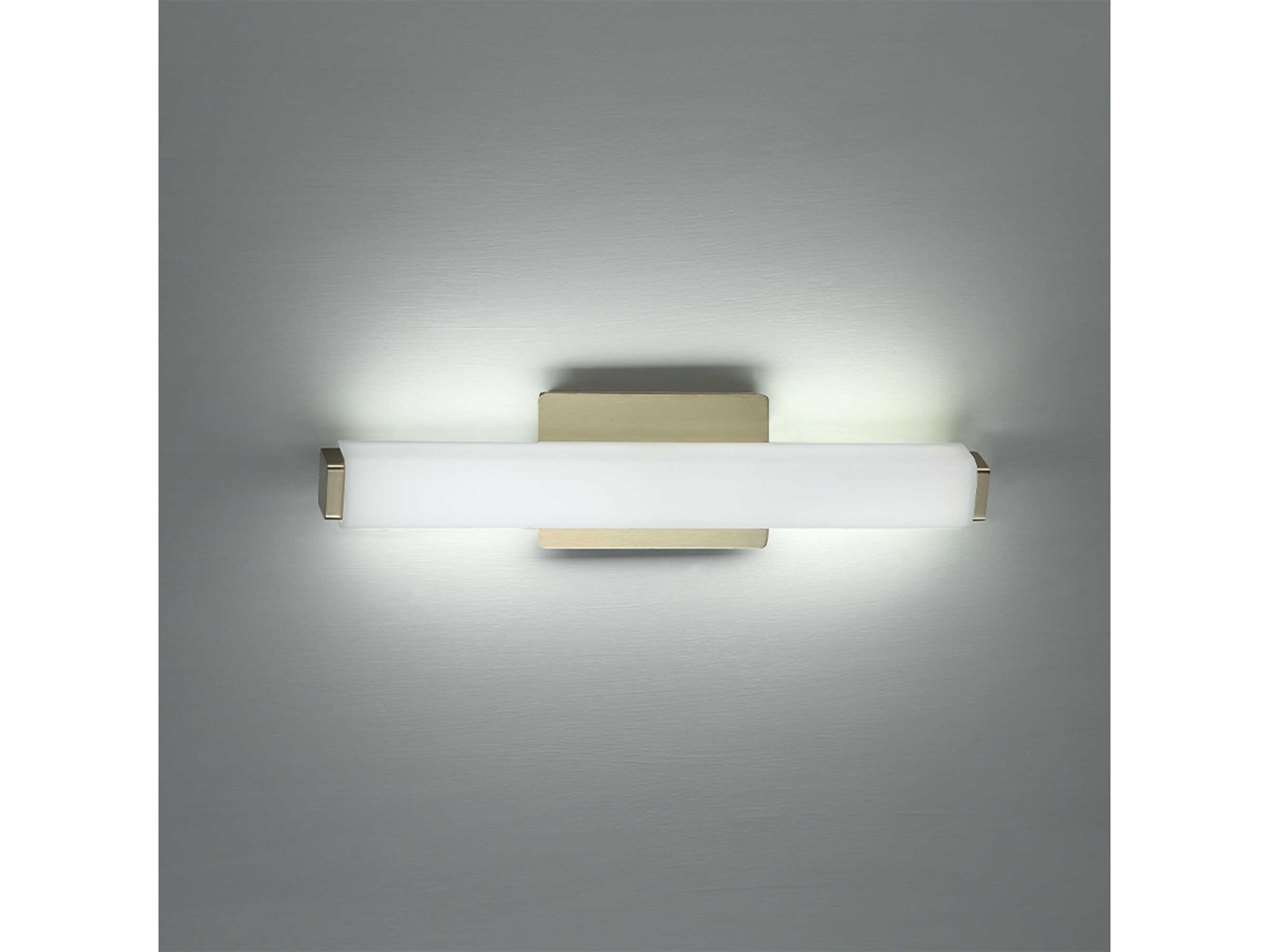 Modern Forms Vogue 2-Light Brushed Brass Glass LED Vanity Light