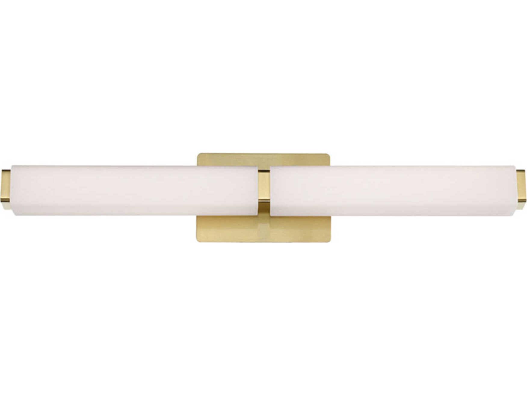 Modern Forms Vogue 1-Light Brushed Brass Glass LED Vanity Light