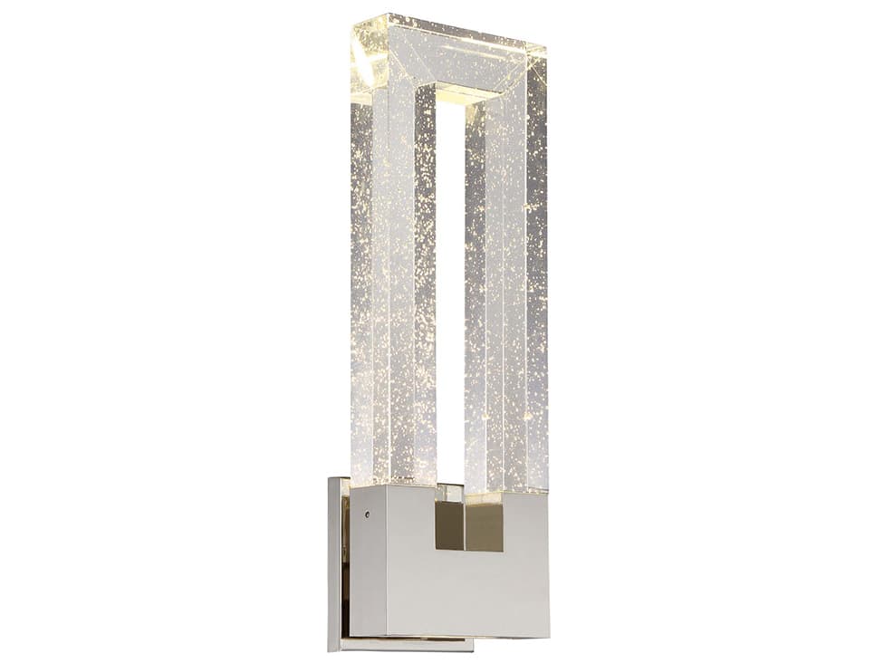Modern Forms Chill 2-Light Polished Nickel Crystal LED Wall Sconce