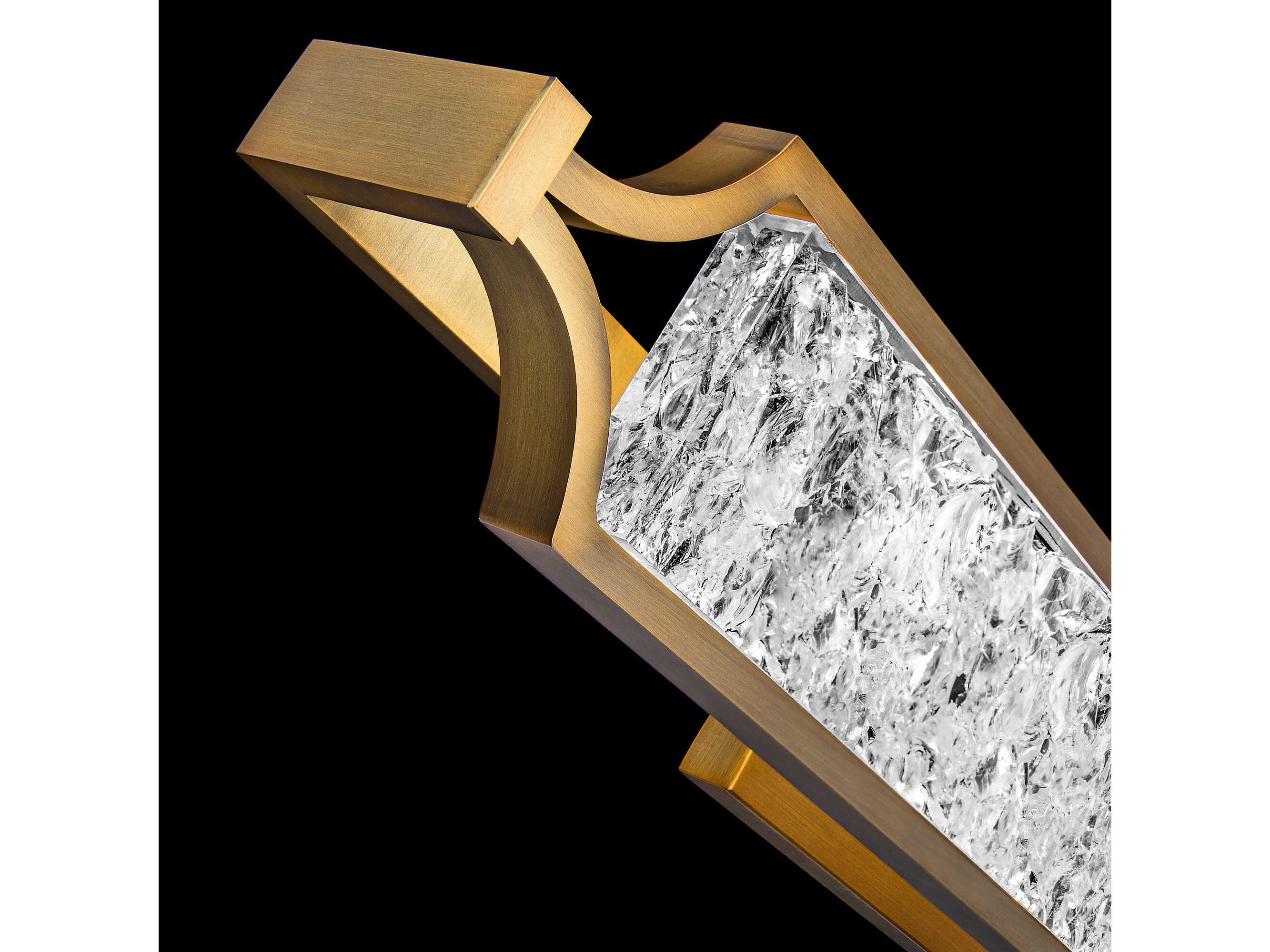 Modern Forms Emblem 1-Light Aged Brass Crystal LED Vanity Light