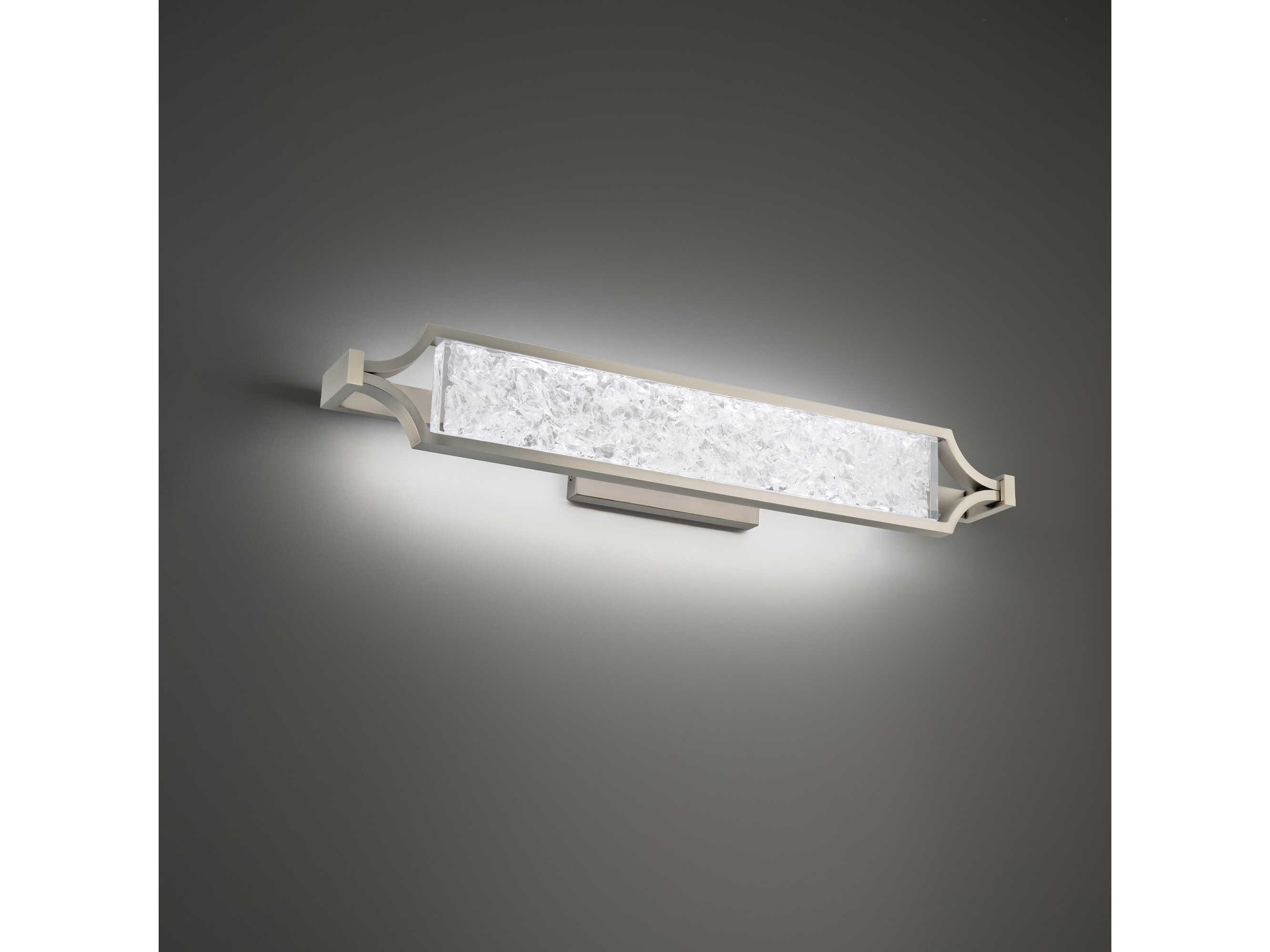 Modern Forms Emblem 1-Light Brushed Nickel Crystal LED Vanity Light