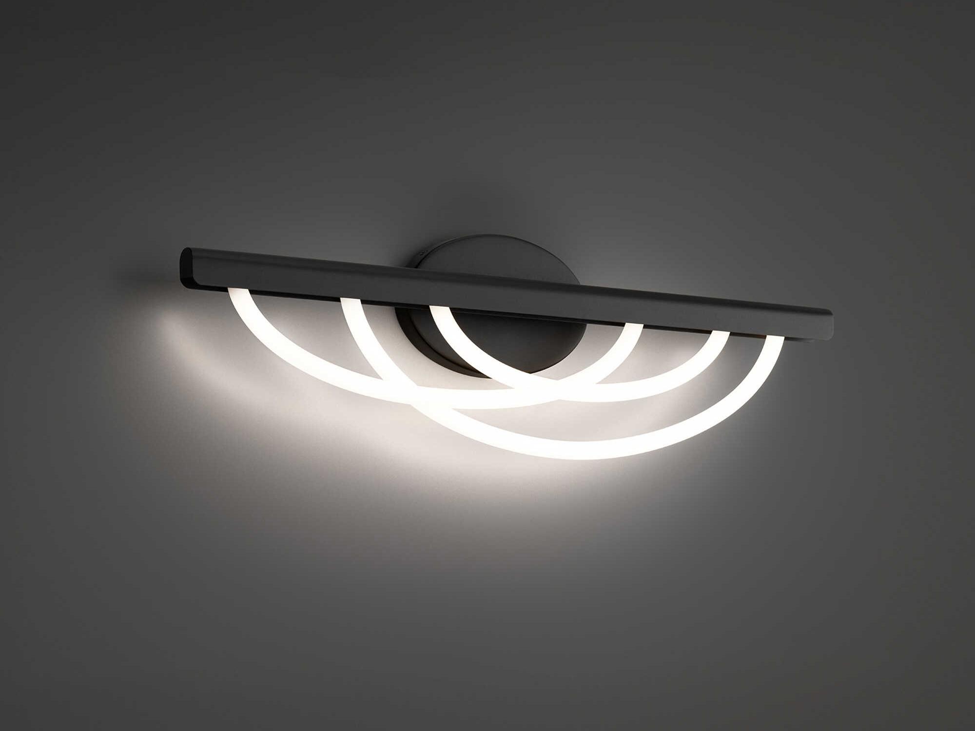 Modern Forms Swoop 3-Light Black Vanity Light