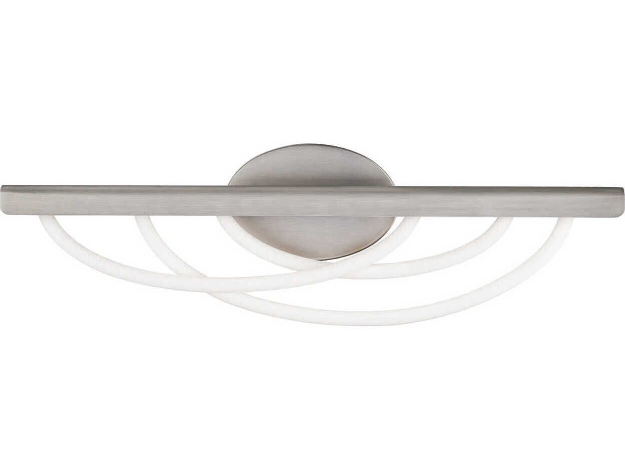 Modern Forms Swoop 3-Light Brushed Nickel White Vanity Light