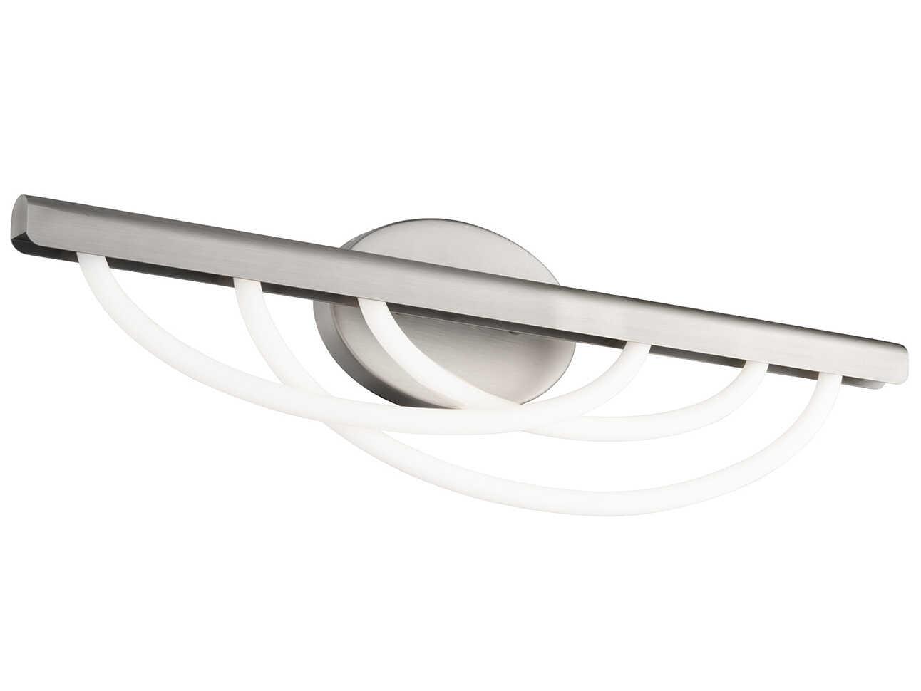 Modern Forms Swoop 3-Light Brushed Nickel White Vanity Light