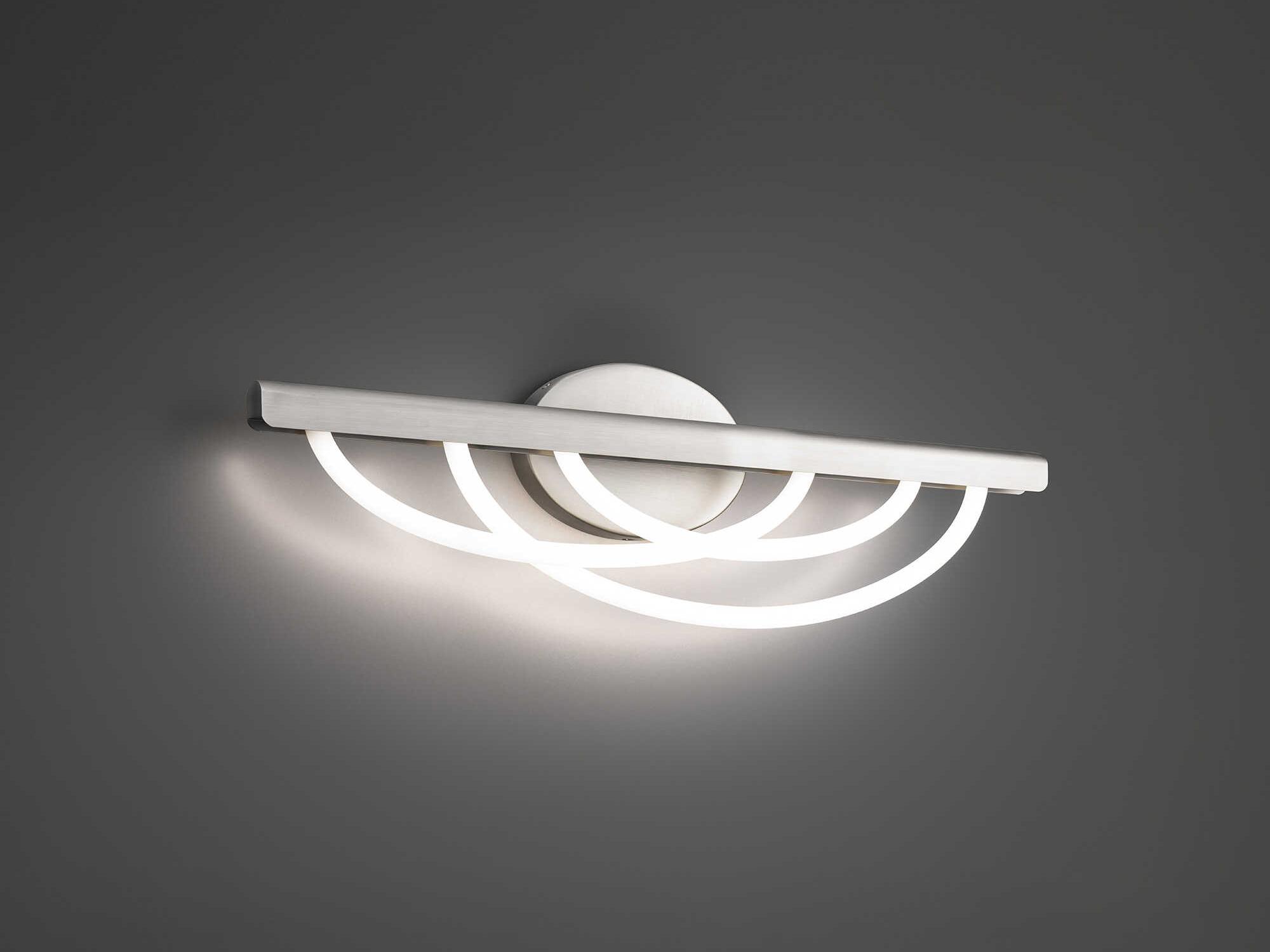 Modern Forms Swoop 3-Light Brushed Nickel White Vanity Light