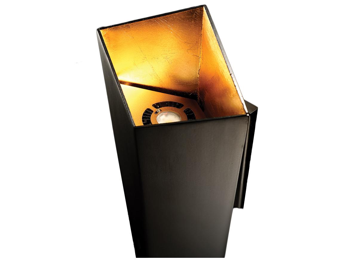 Modern Forms Dink 2-Light Black Gold Leaf LED Wall Sconce