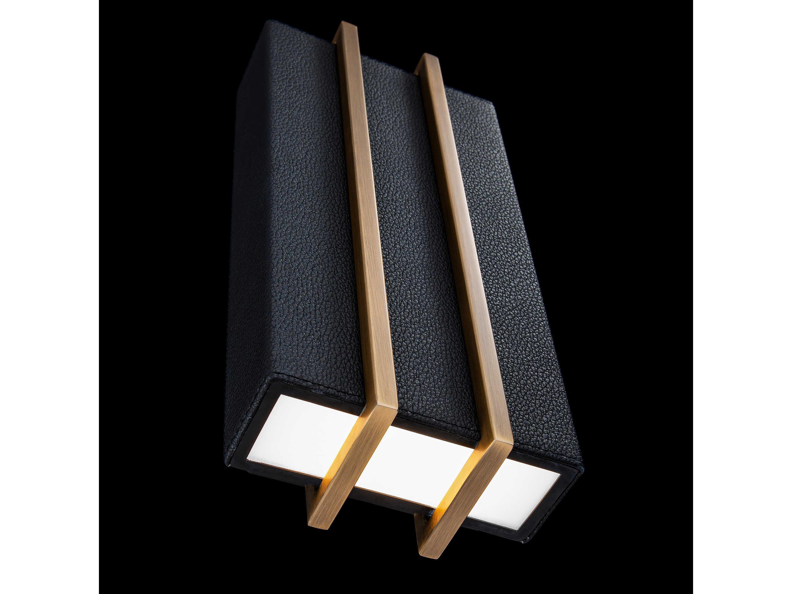 Modern Forms Poet 2-Light Black Aged Brass LED Wall Sconce