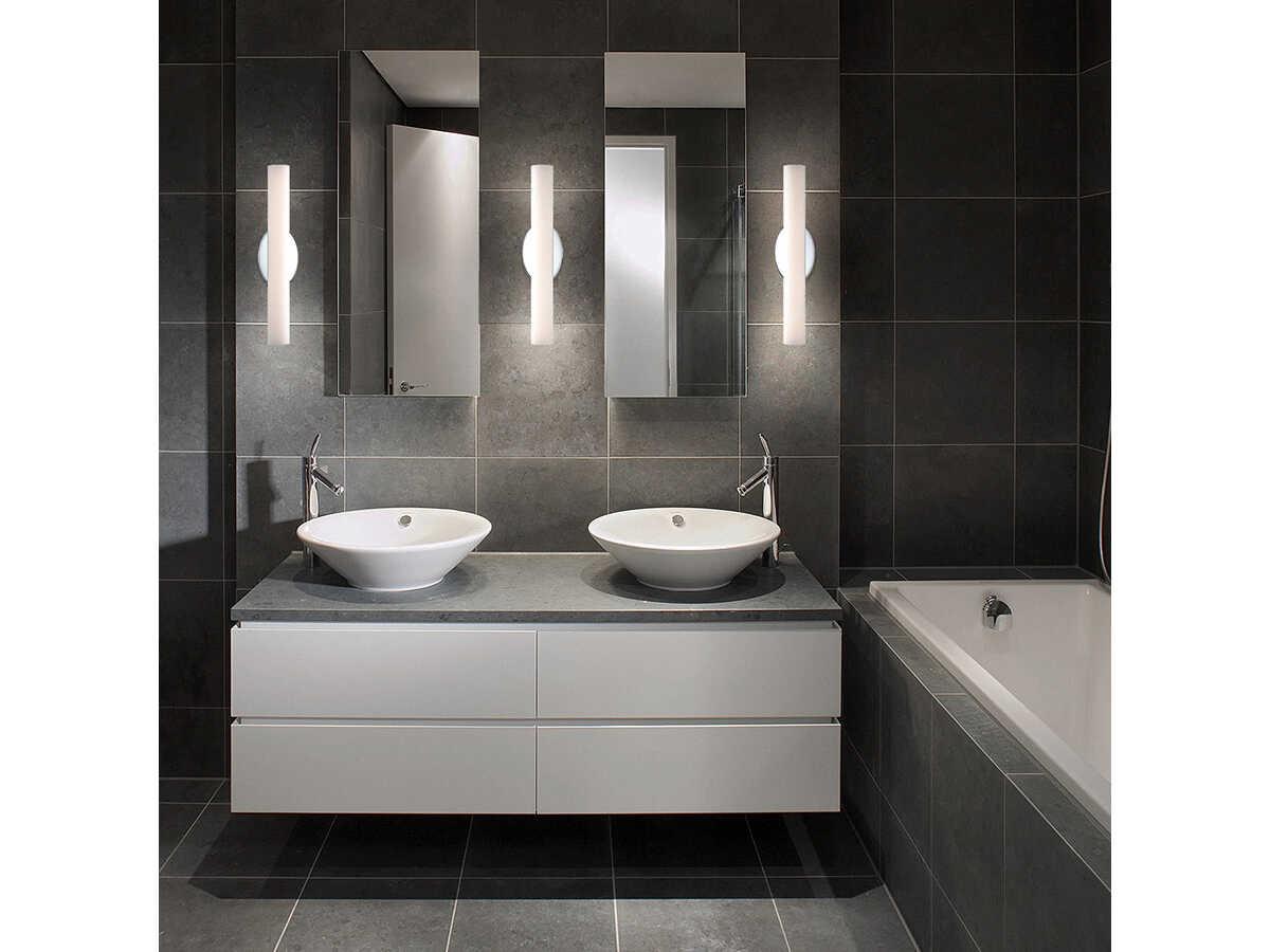 Modern Forms Loft 1-Light Chrome Glass LED Vanity Light