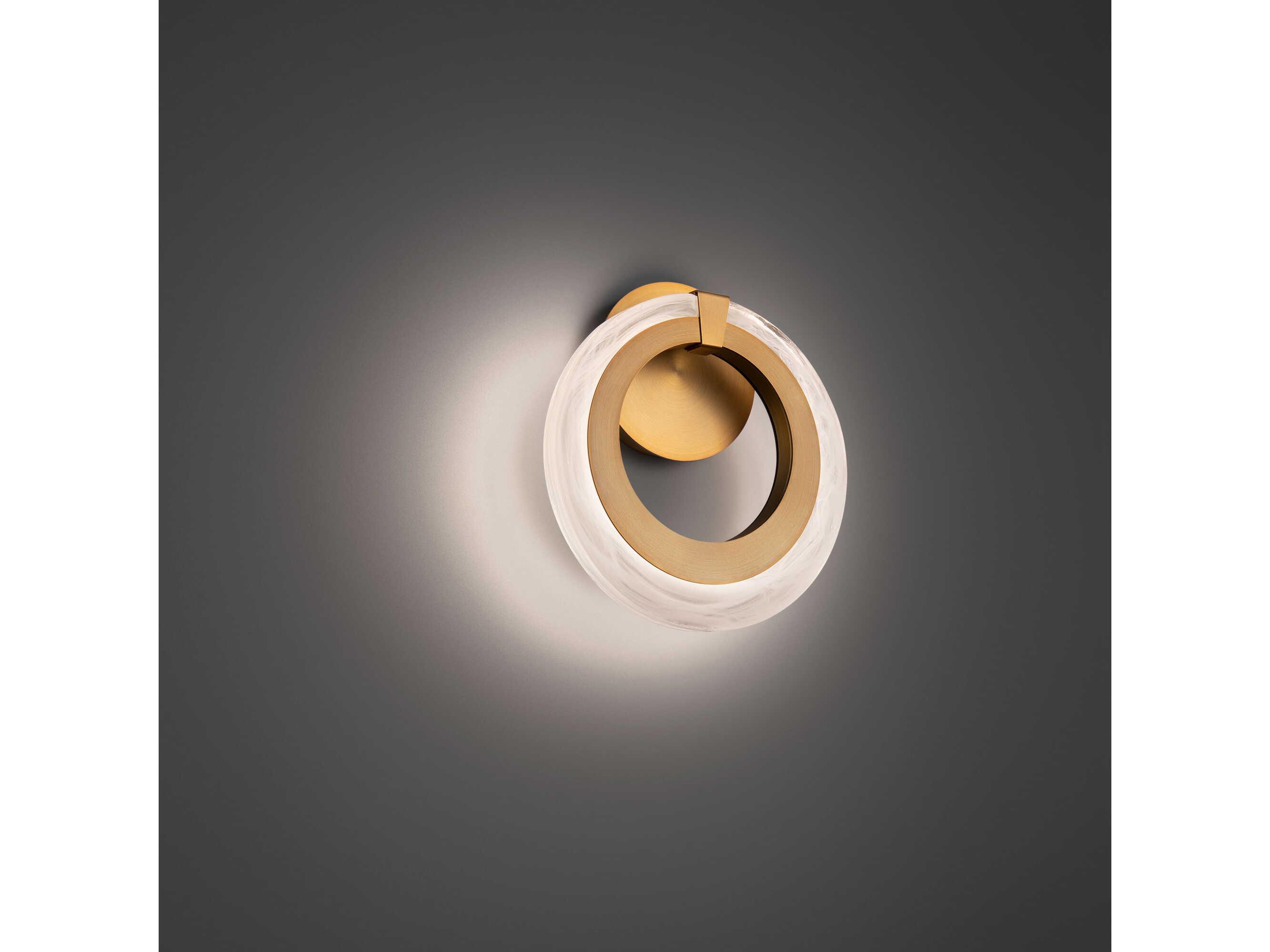 Modern Forms Serenity 1-Light Aged Brass Glass LED Wall Sconce