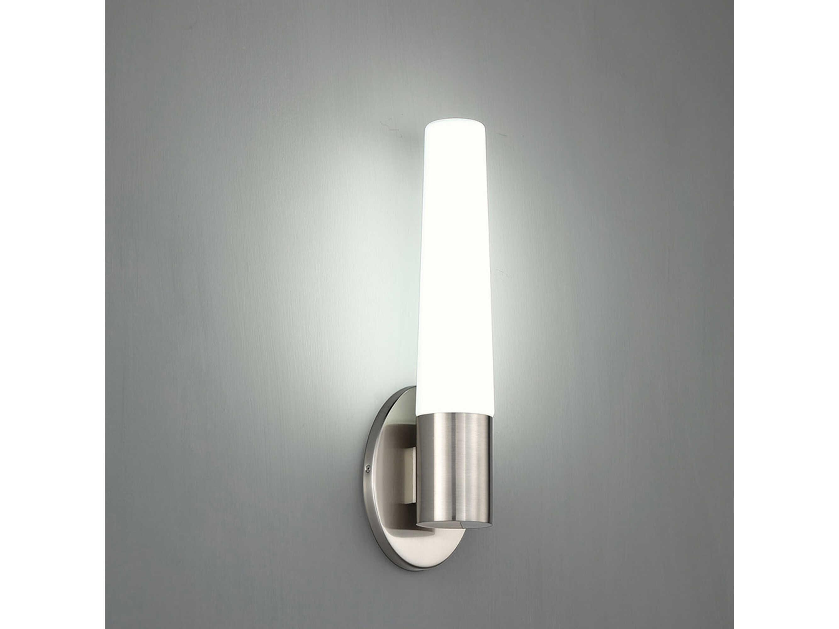 Modern Forms Tusk 1-Light Brushed Nickel Glass LED Wall Sconce