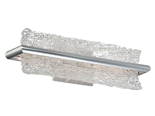 Modern Forms Vetri 1-Light Brushed Aluminum Clear Glass LED Vanity Light