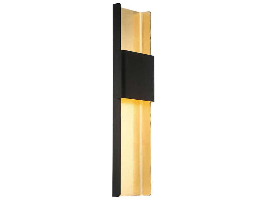 Modern Forms Tribeca 1-Light Bronze Gold Leaf Glass LED Wall Sconce