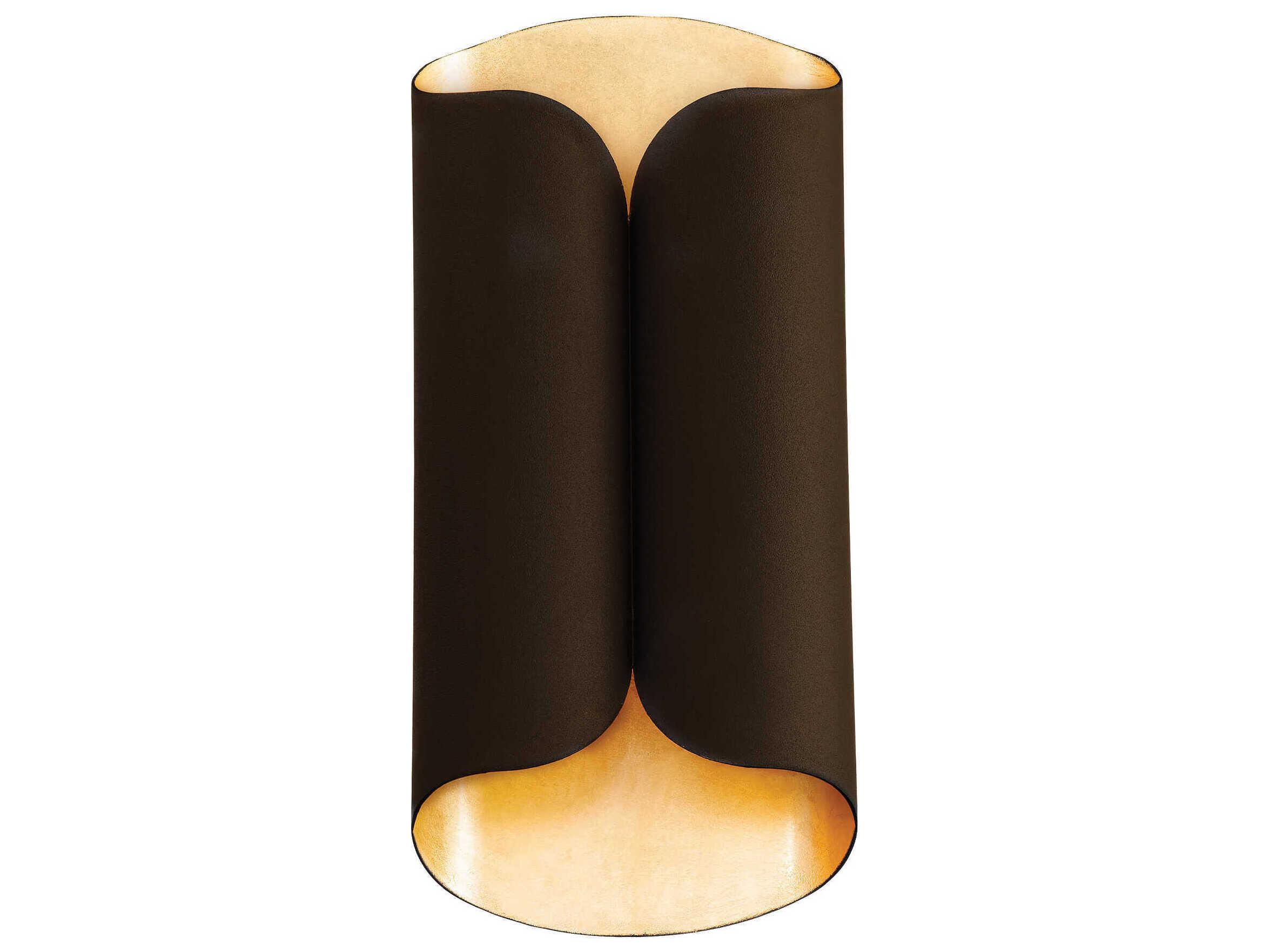 Modern Forms Opus 2-Light Bronze Gold Leaf LED Wall Sconce