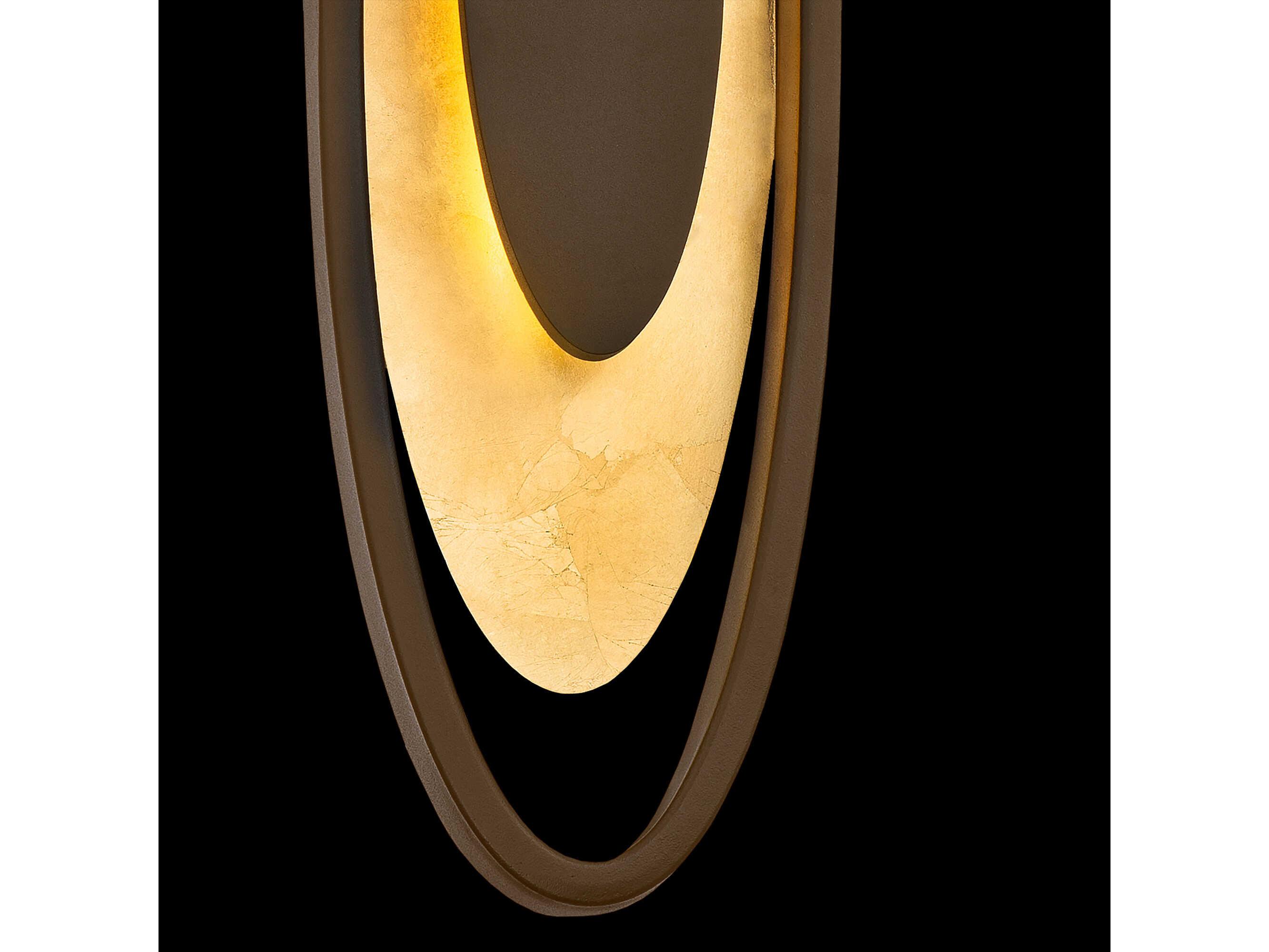 Modern Forms Valor 1-Light Bronze Gold Leaf LED Wall Sconce