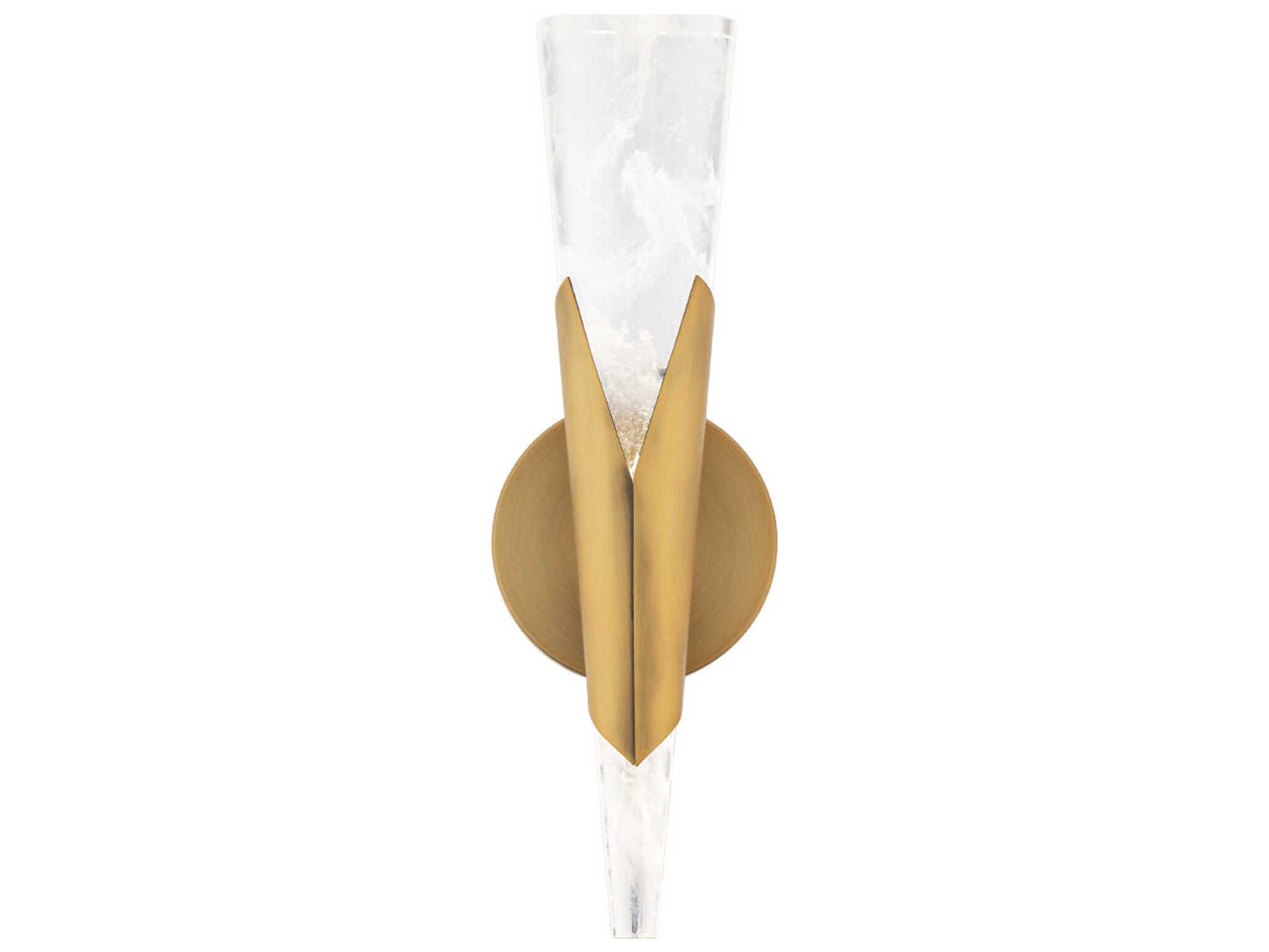 Modern Forms Kilt 1-Light Aged Brass Wall Sconce