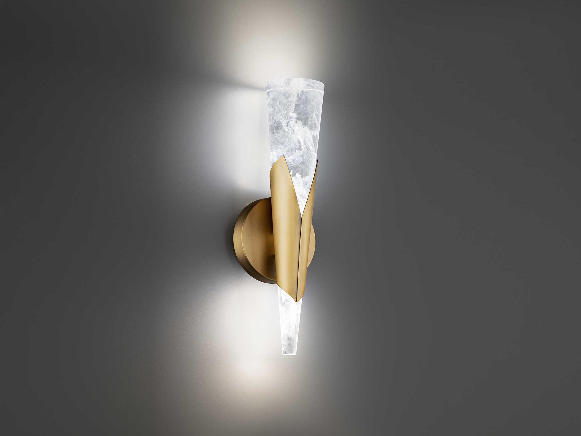 Modern Forms Kilt 1-Light Aged Brass Wall Sconce