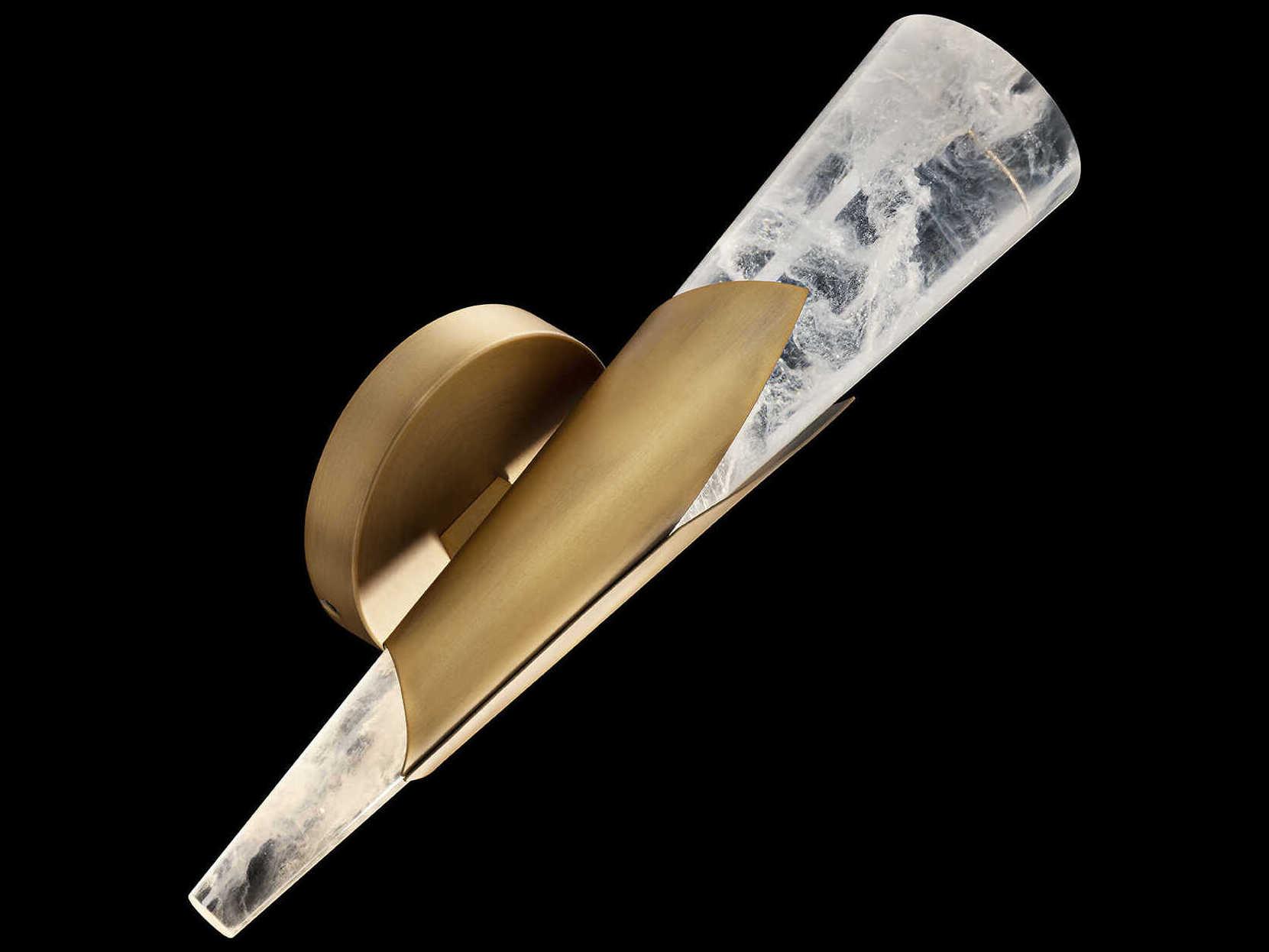 Modern Forms Kilt 1-Light Aged Brass Wall Sconce