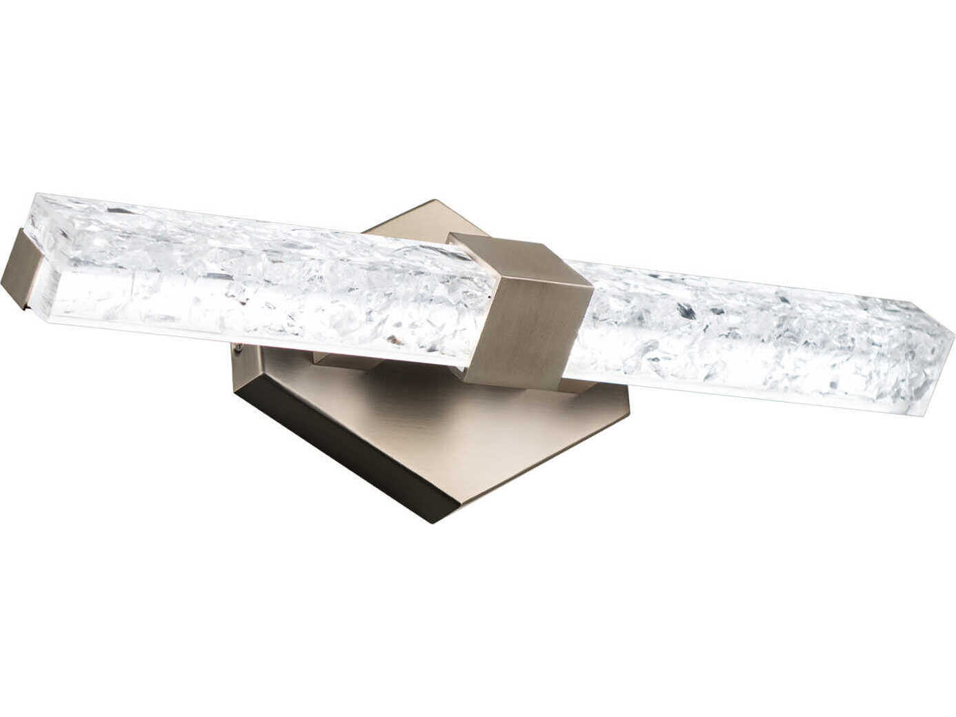 Modern Forms Regal 1-Light Brushed Nickel Crystal LED Vanity Light