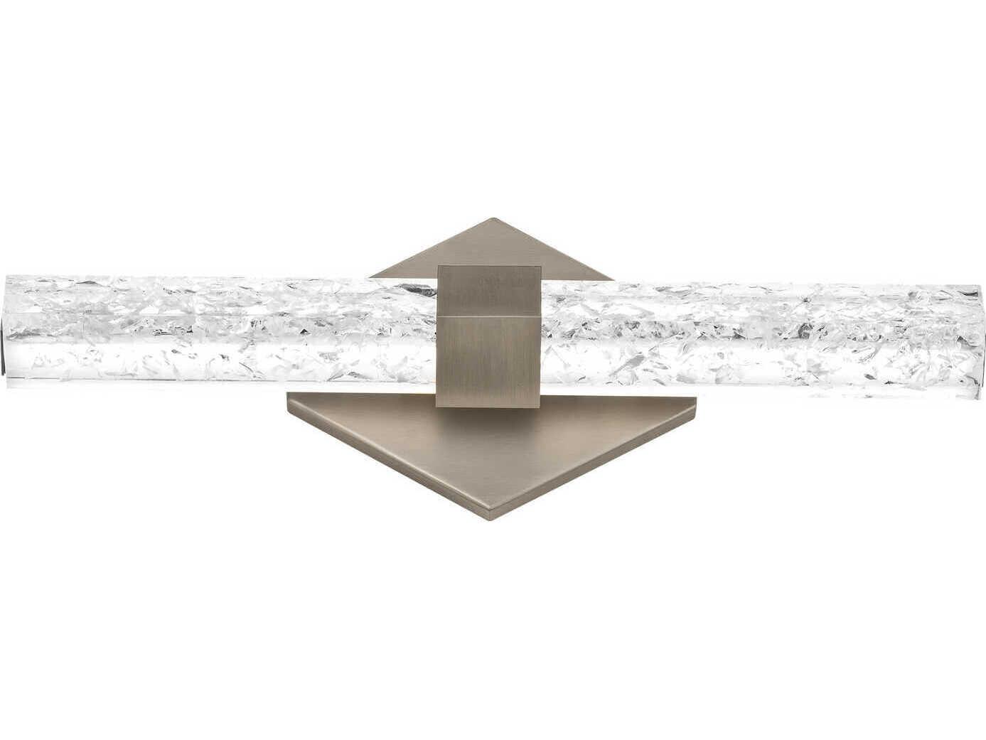 Modern Forms Regal 1-Light Brushed Nickel Crystal LED Vanity Light