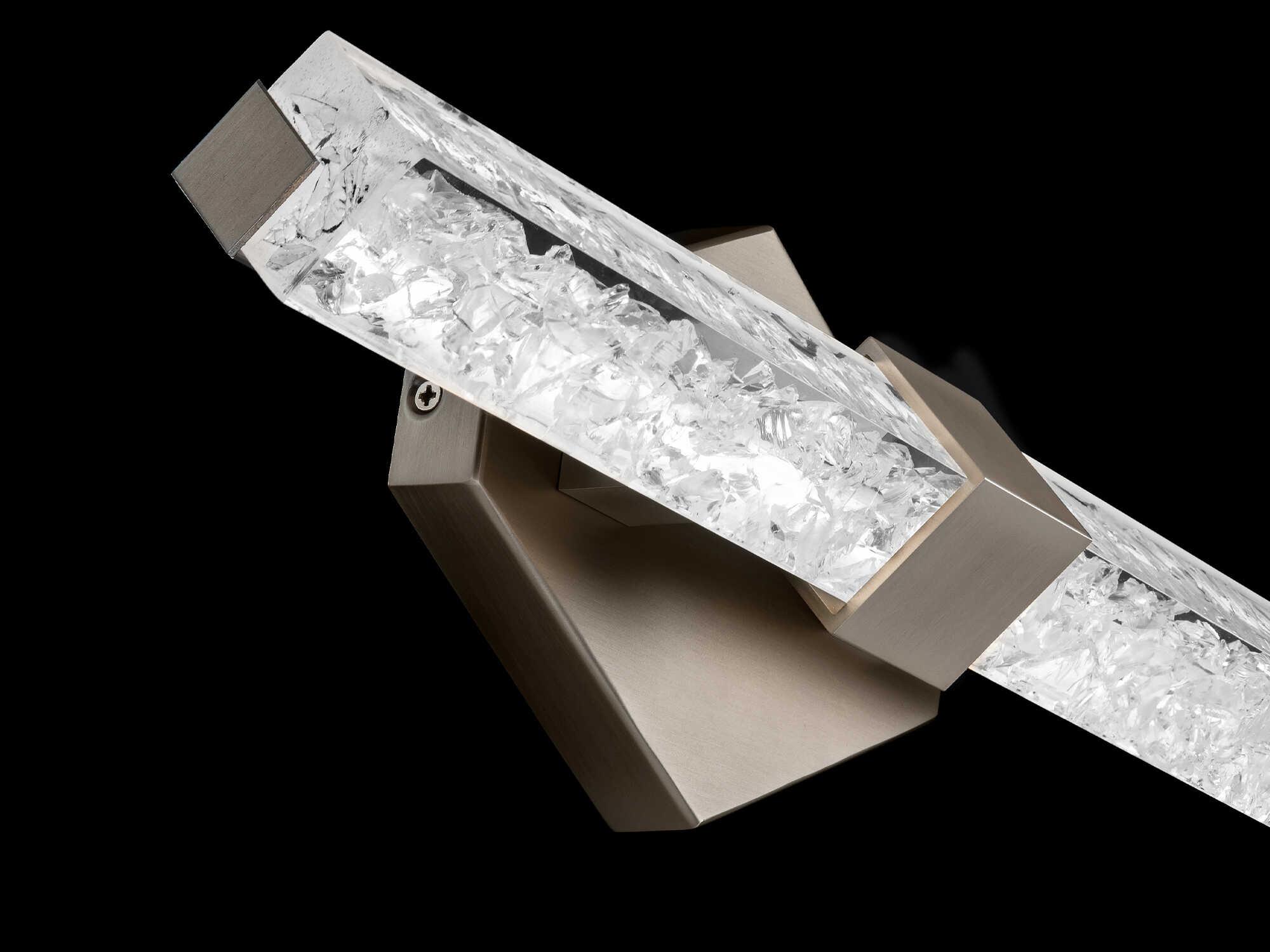 Modern Forms Regal 1-Light Brushed Nickel Crystal LED Vanity Light