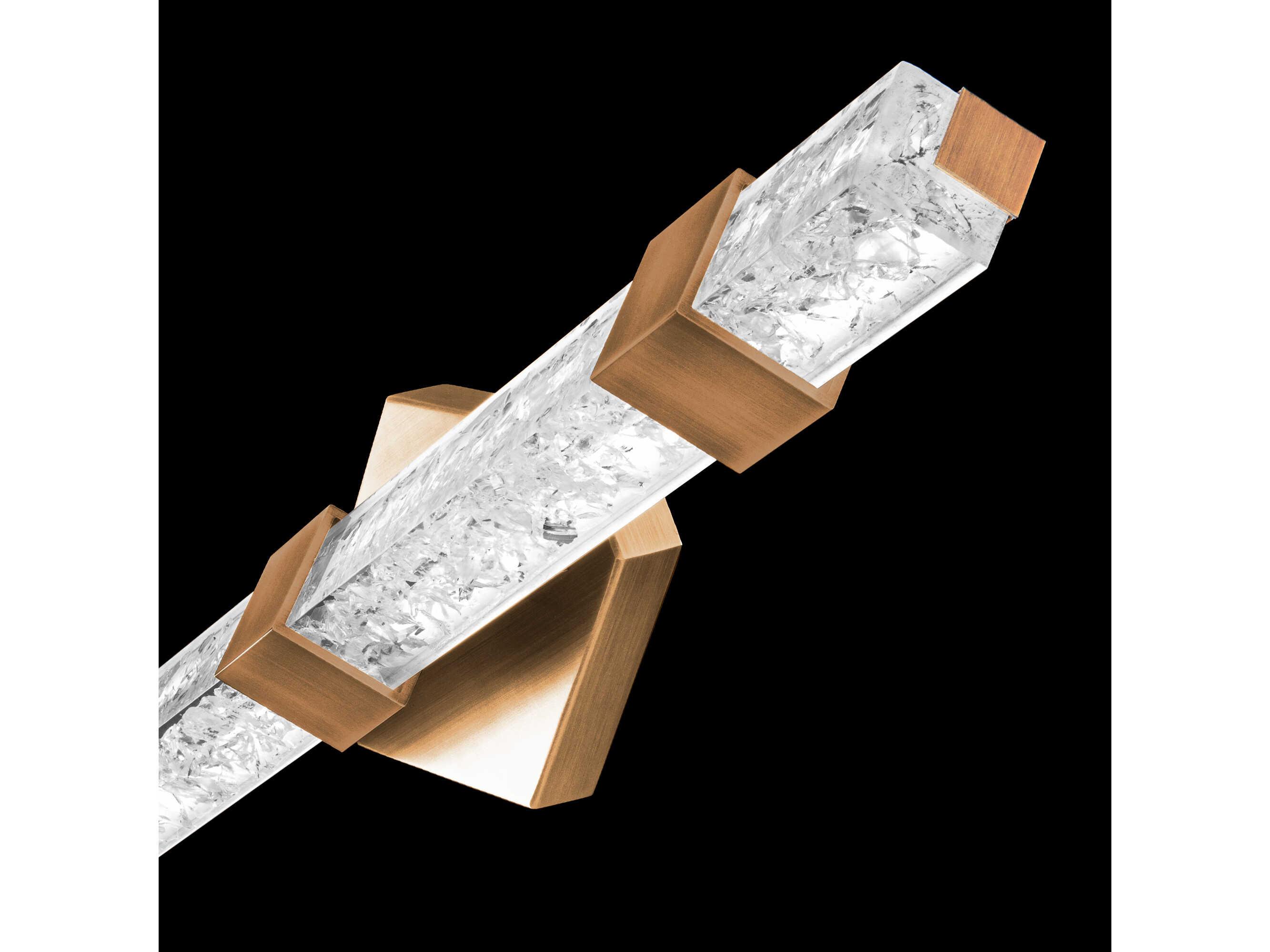 Modern Forms Regal 1-Light Aged Brass Crystal LED Vanity Light