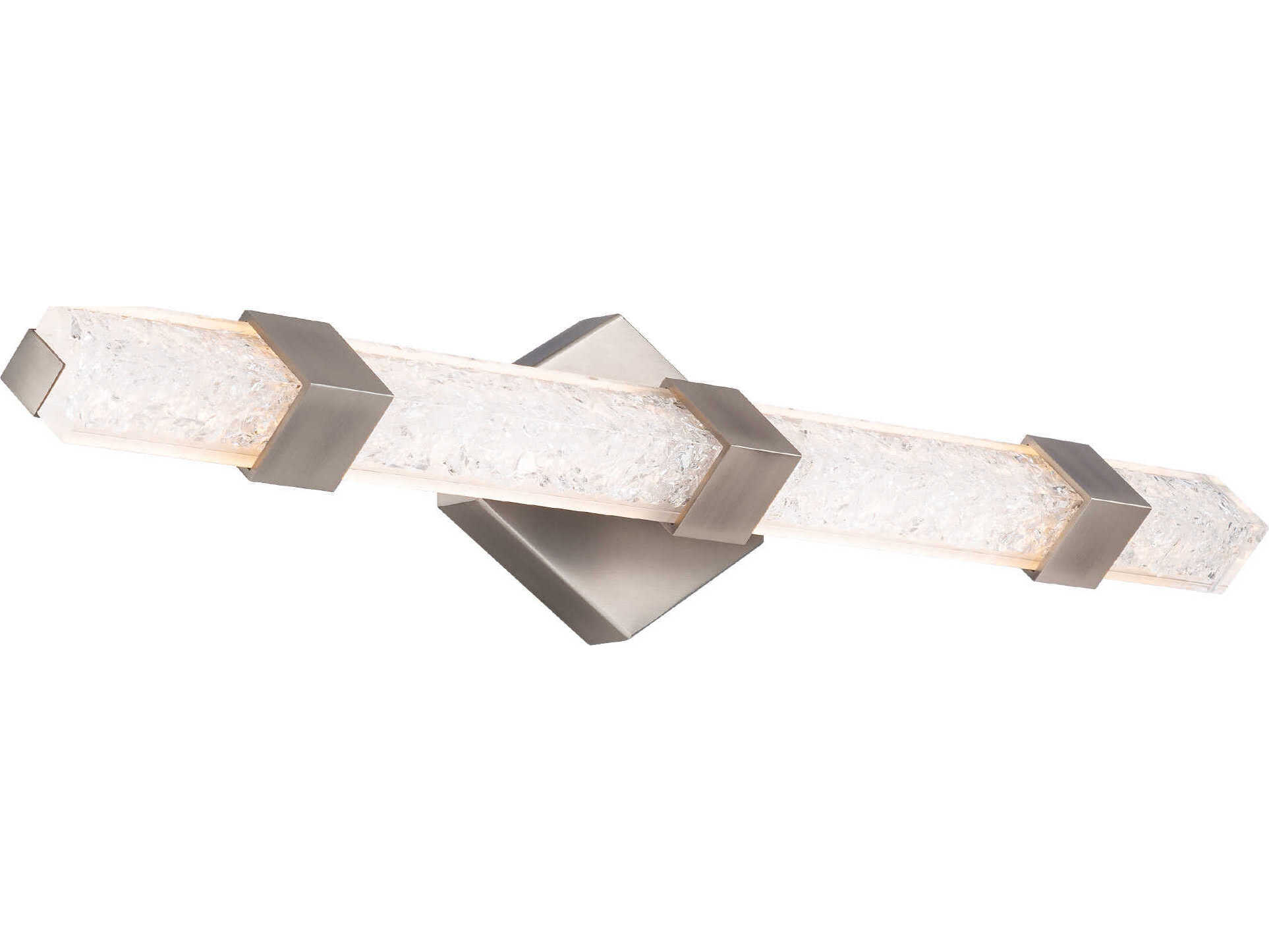 Modern Forms Regal 1-Light Brushed Nickel Crystal LED Vanity Light