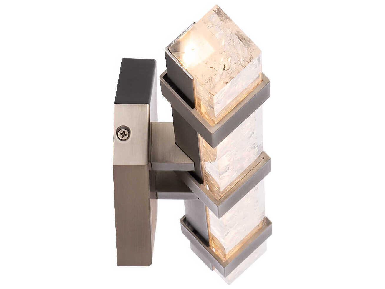 Modern Forms Regal 1-Light Brushed Nickel Crystal LED Vanity Light