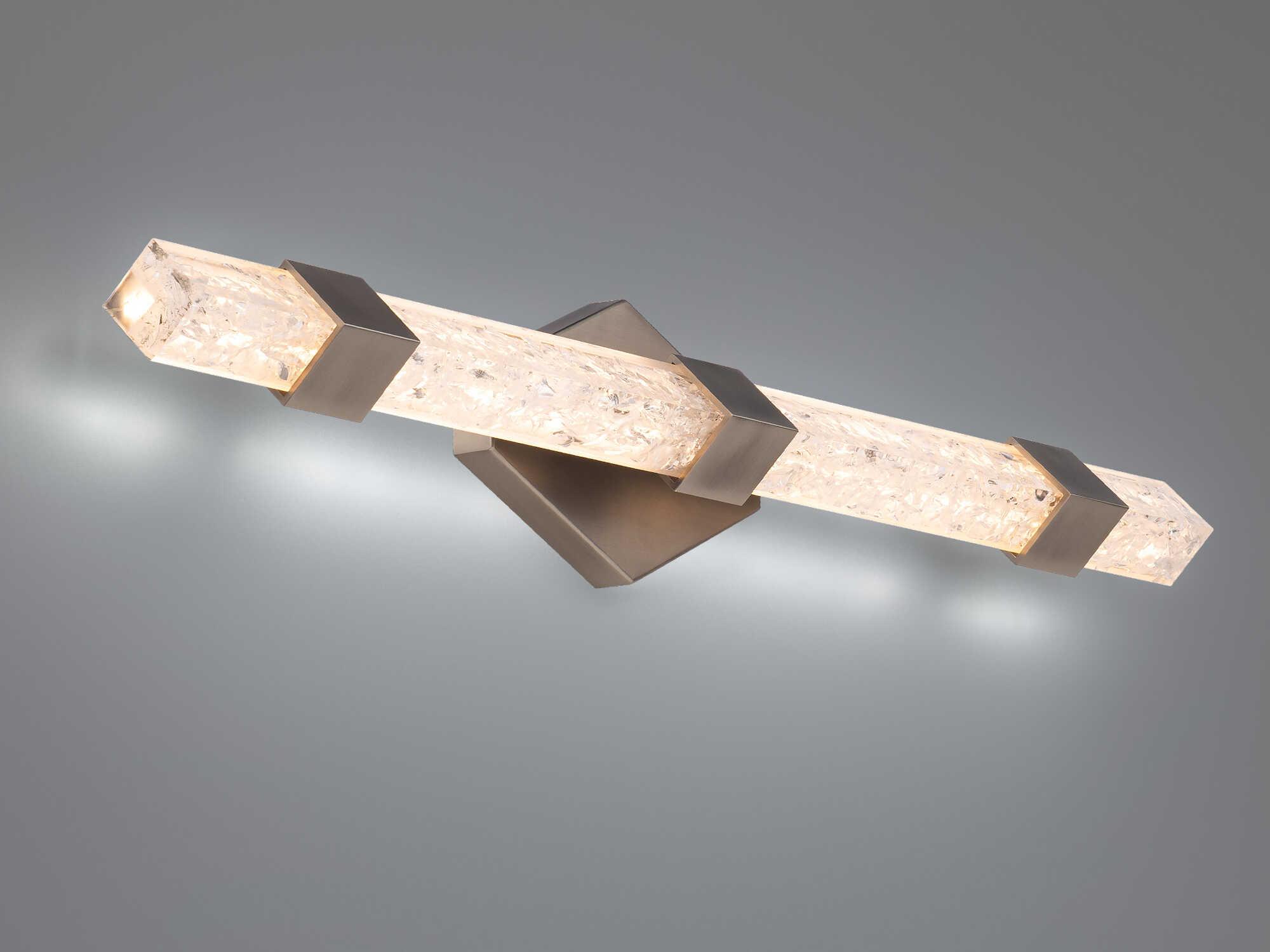 Modern Forms Regal 1-Light Brushed Nickel Crystal LED Vanity Light