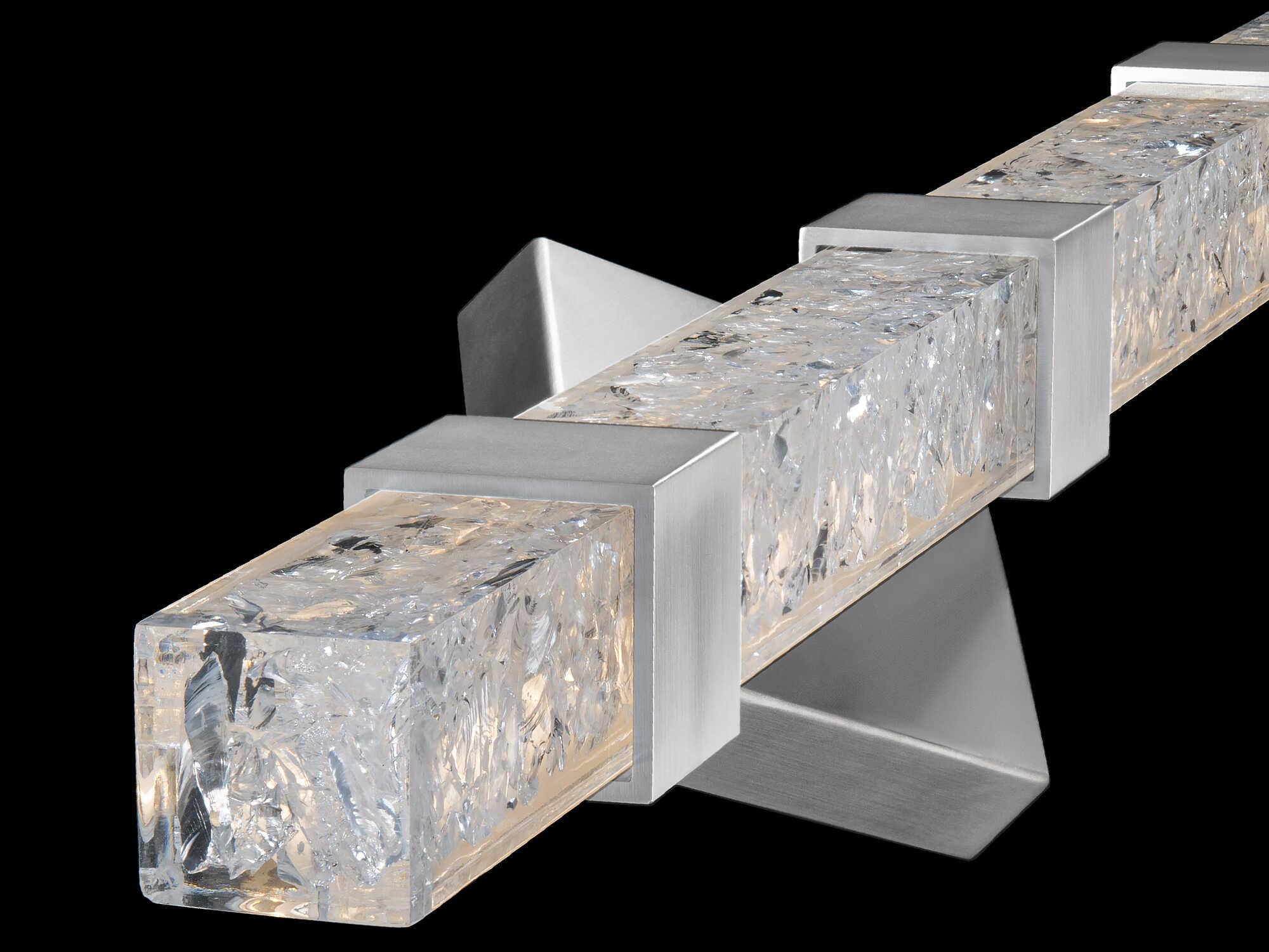 Modern Forms Regal 1-Light Brushed Nickel Crystal LED Vanity Light