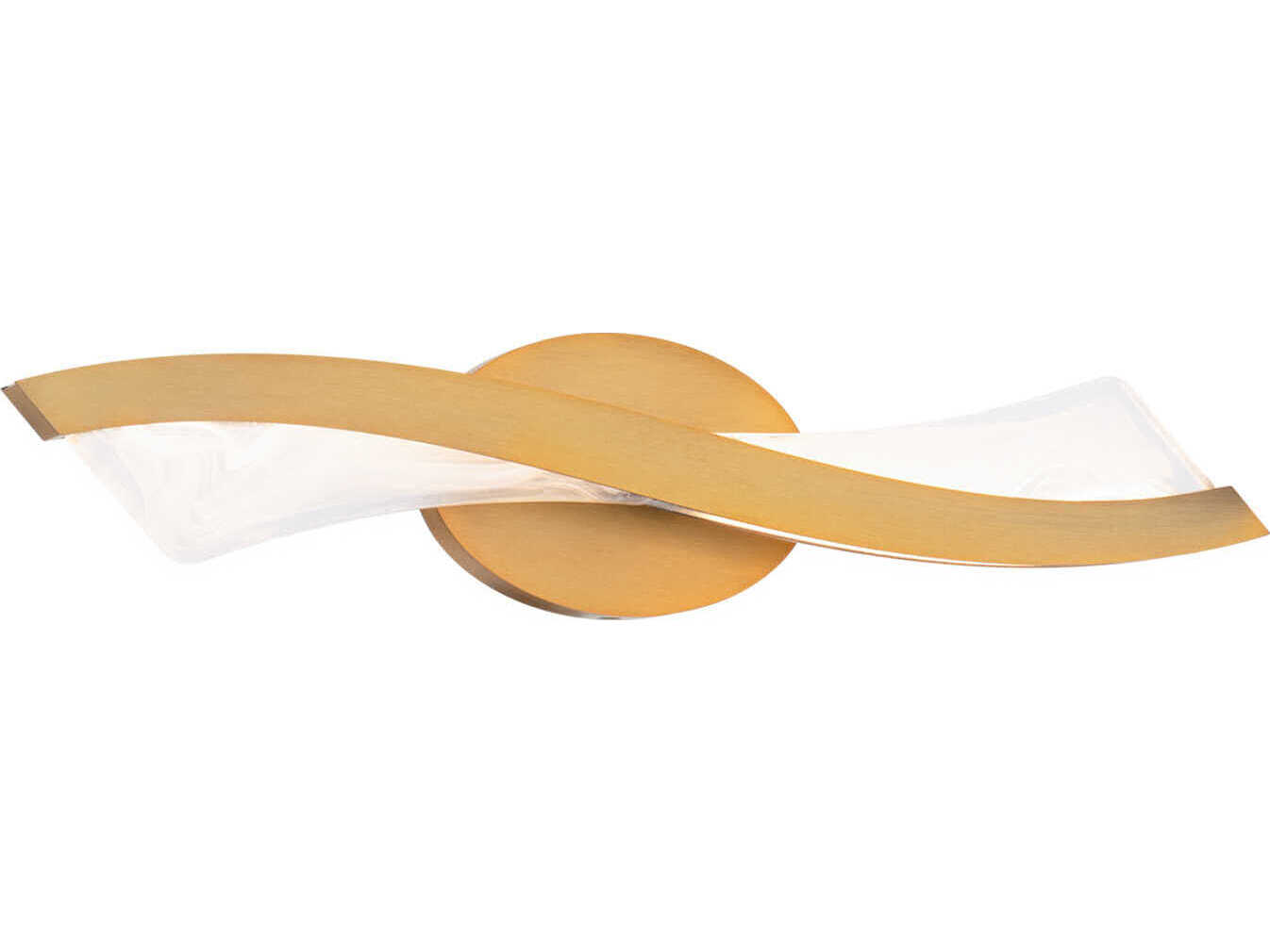 Modern Forms Ascot 2-Light Aged Brass Vanity Light