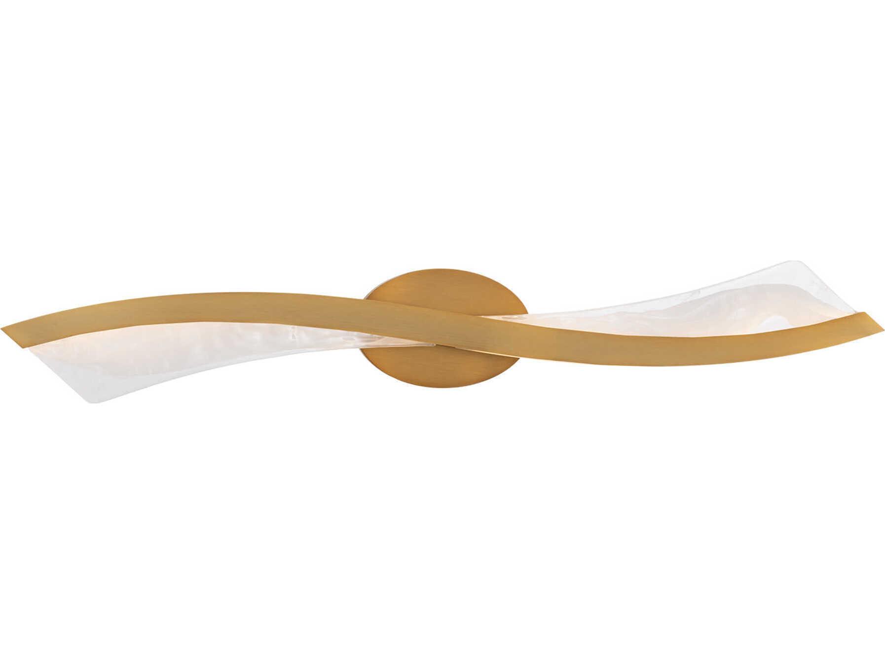 Modern Forms Ascot 2-Light Aged Brass Vanity Light