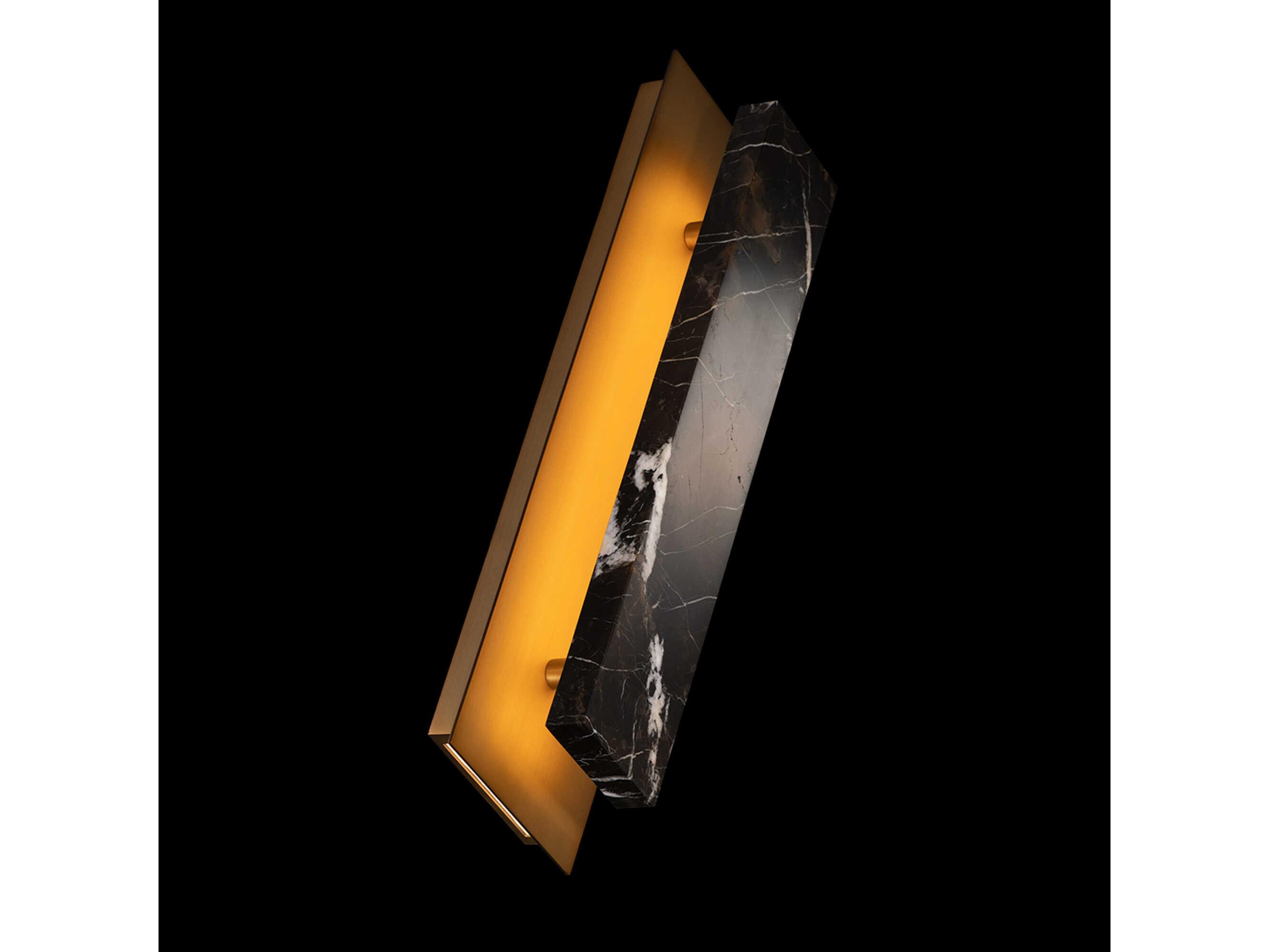 Modern Forms Zurich 1-Light Black Aged Brass Glass LED Wall Sconce