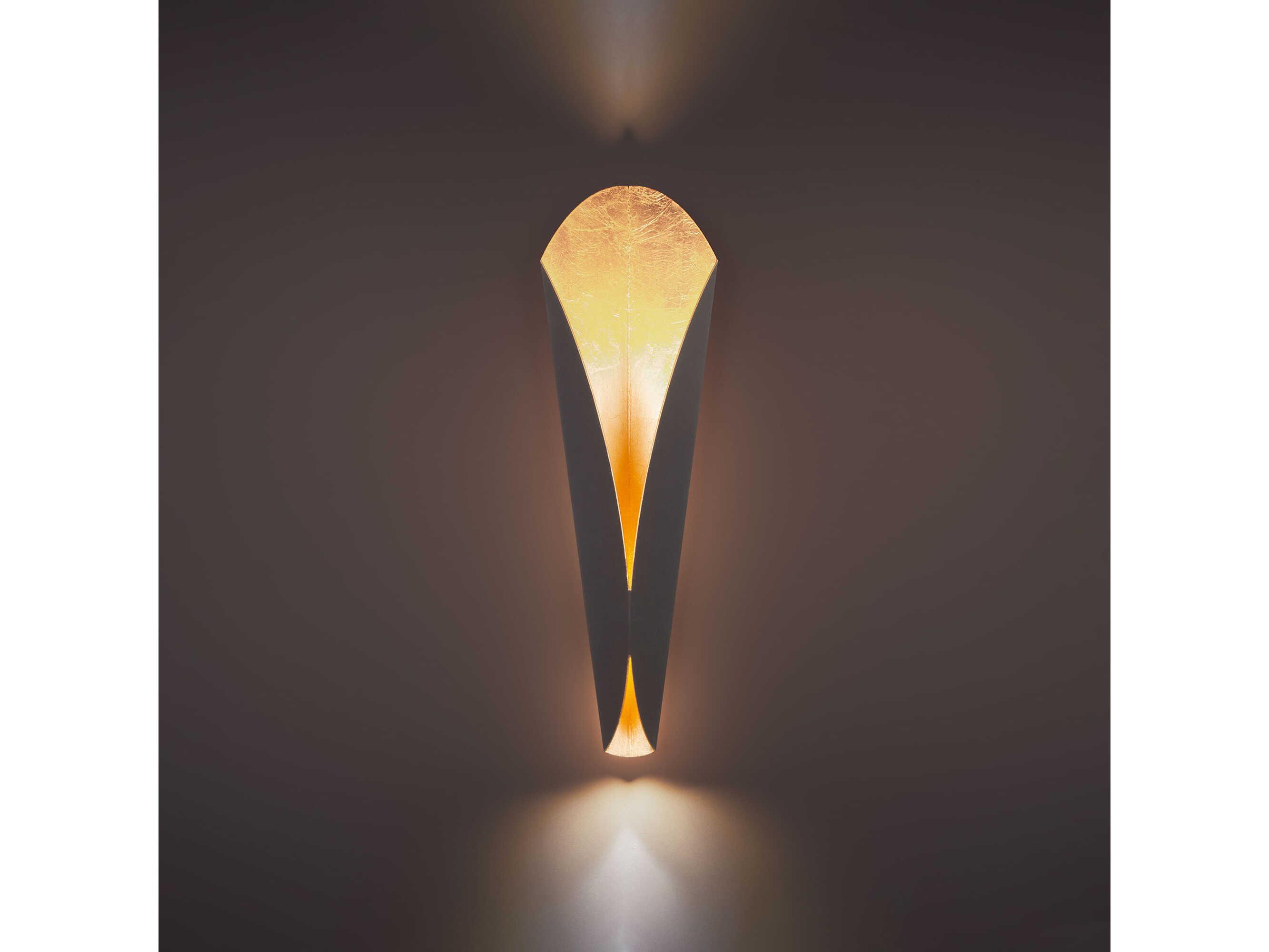 Modern Forms Fleur 1-Light Bronze Gold Leaf Black LED Wall Sconce