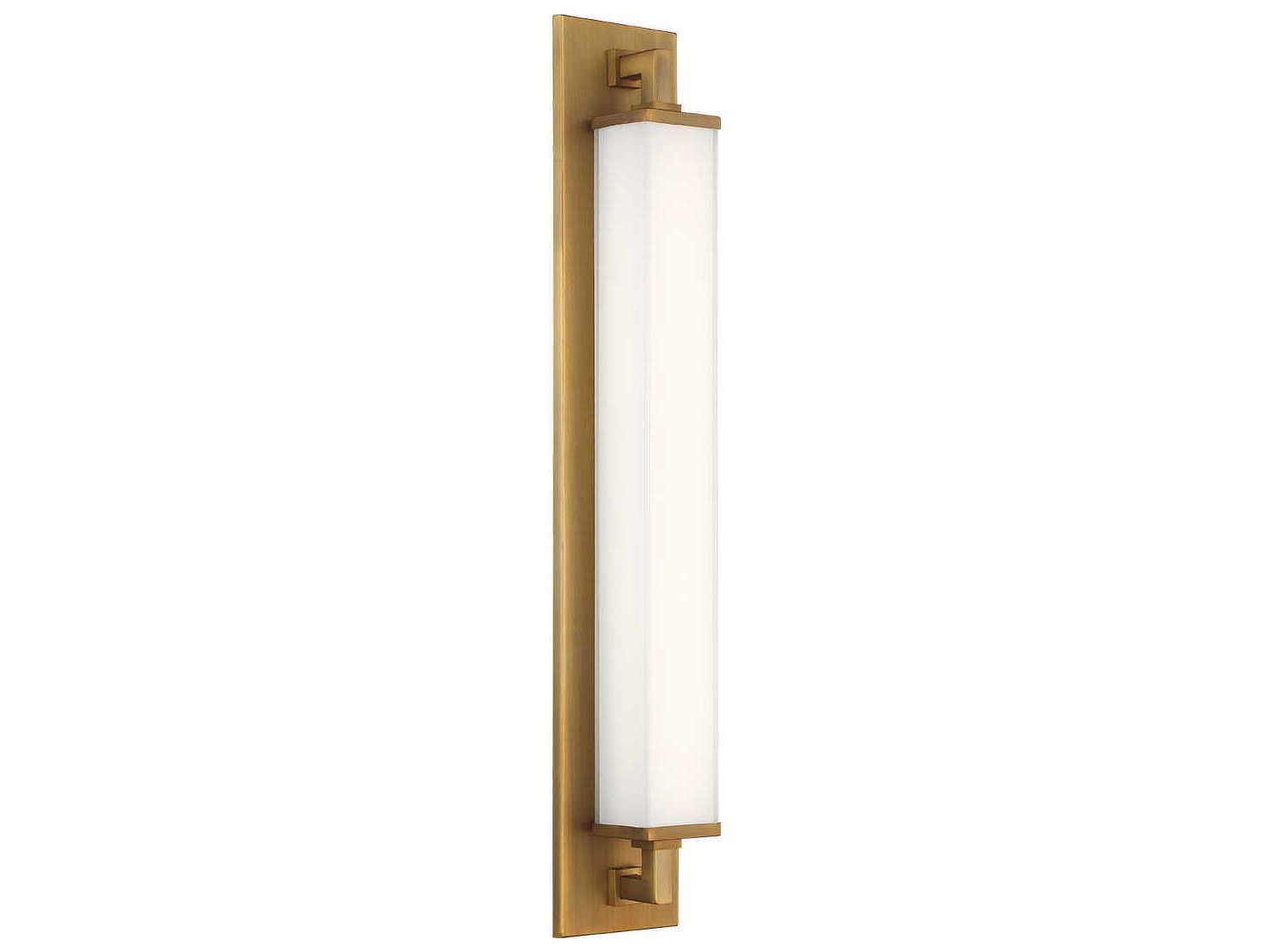 Modern Forms Gatsby 1-Light Aged Brass Glass LED Wall Sconce