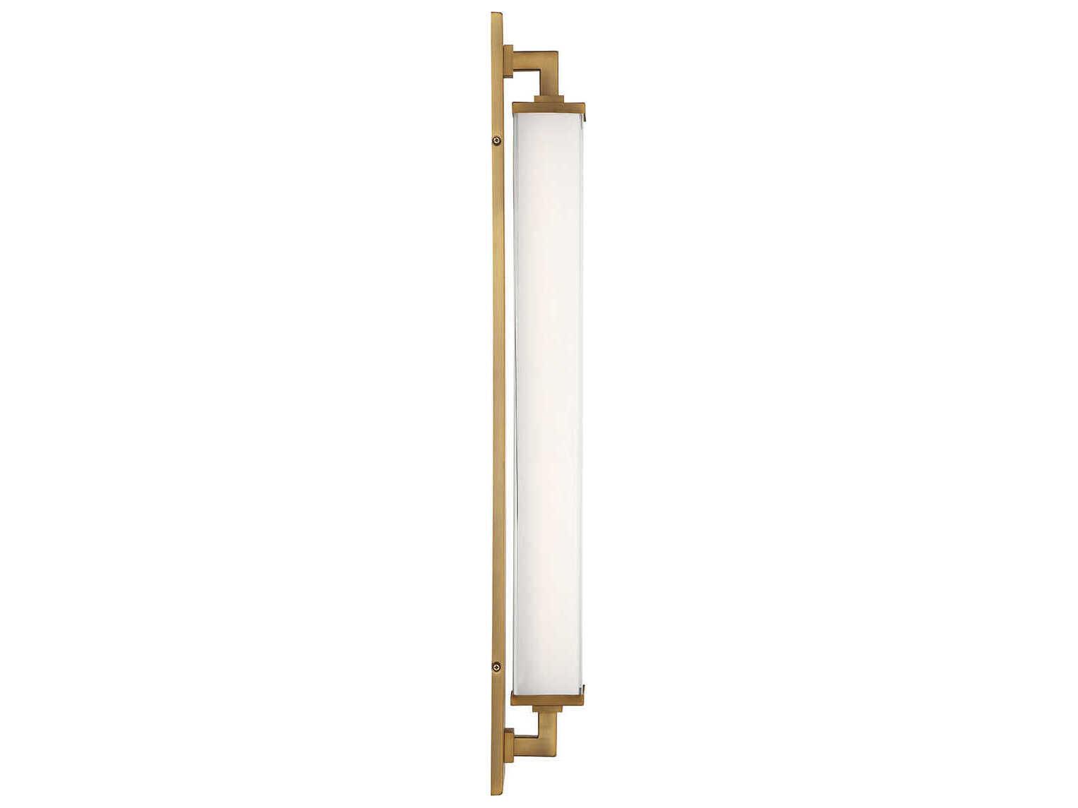 Modern Forms Gatsby 1-Light Aged Brass Glass LED Wall Sconce