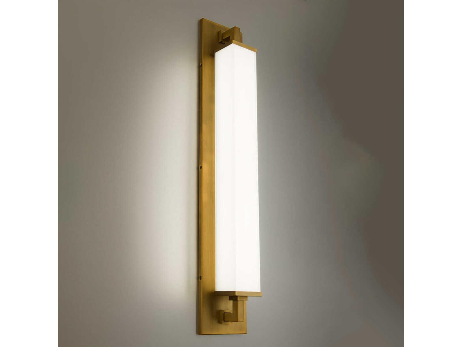 Modern Forms Gatsby 1-Light Aged Brass Glass LED Wall Sconce