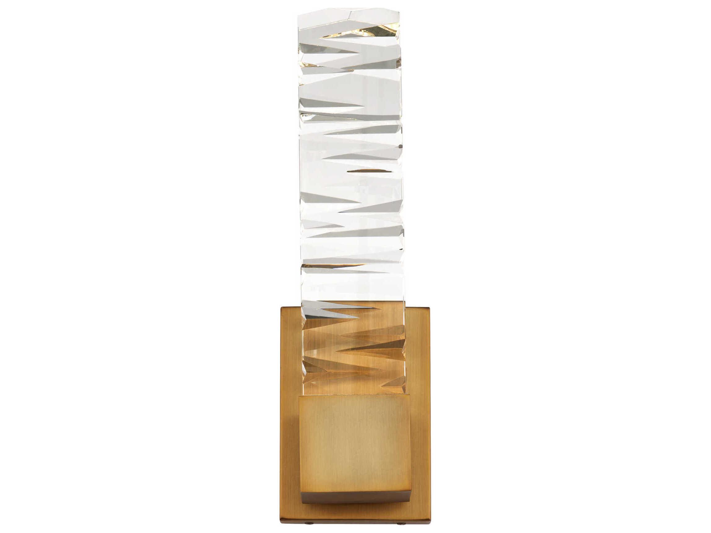 Modern Forms Juliet 1-Light Aged Brass Crystal LED Wall Sconce