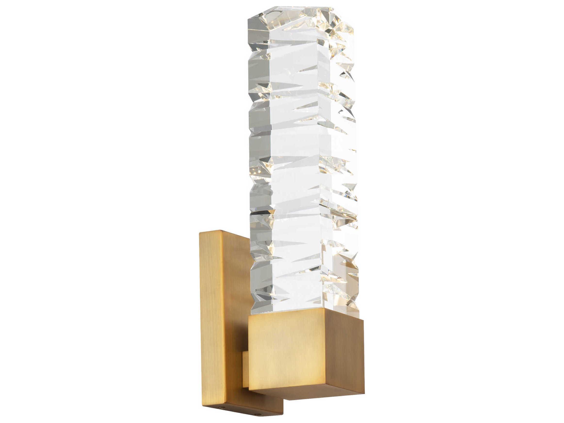 Modern Forms Juliet 1-Light Aged Brass Crystal LED Wall Sconce