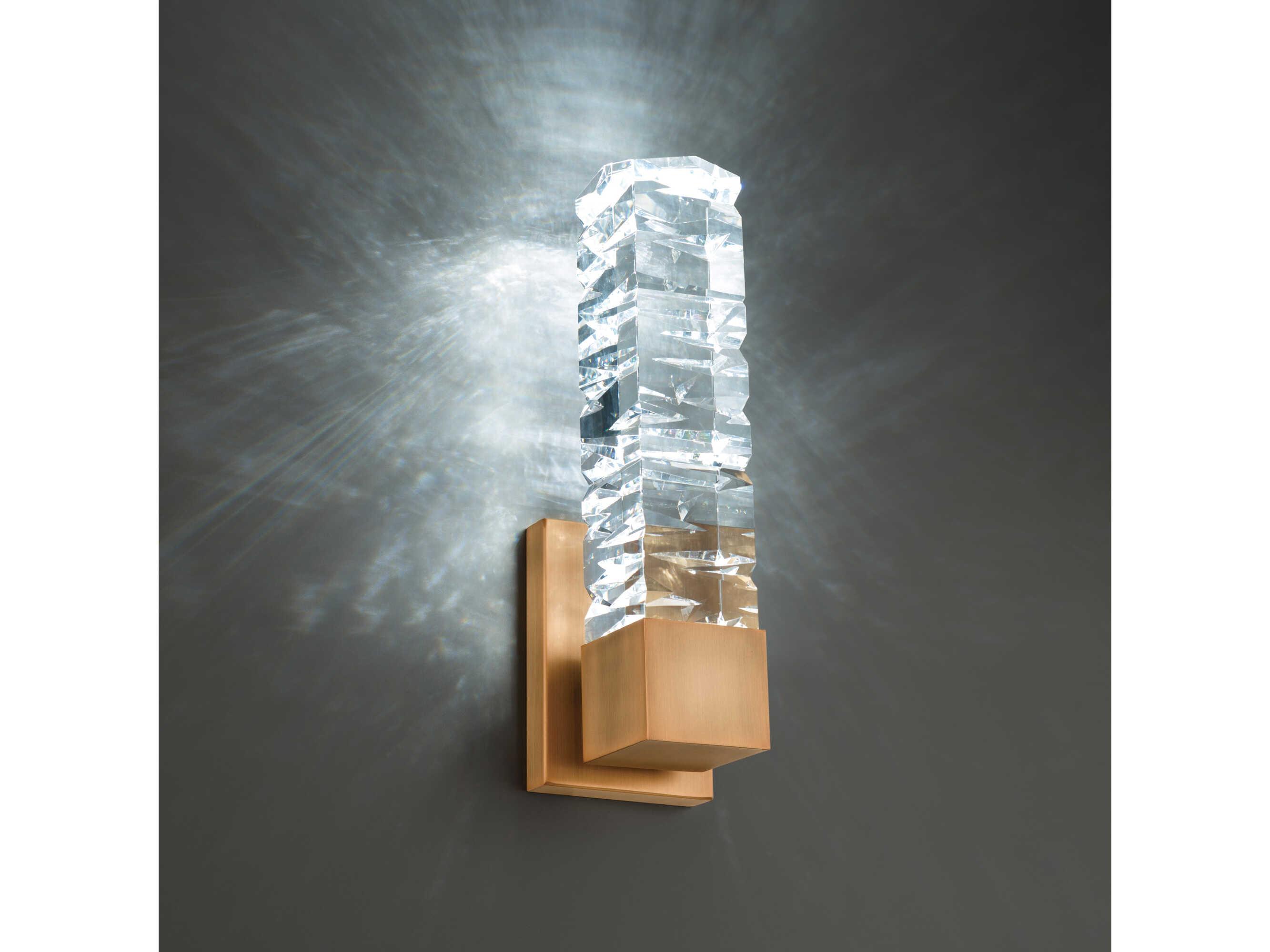 Modern Forms Juliet 1-Light Aged Brass Crystal LED Wall Sconce