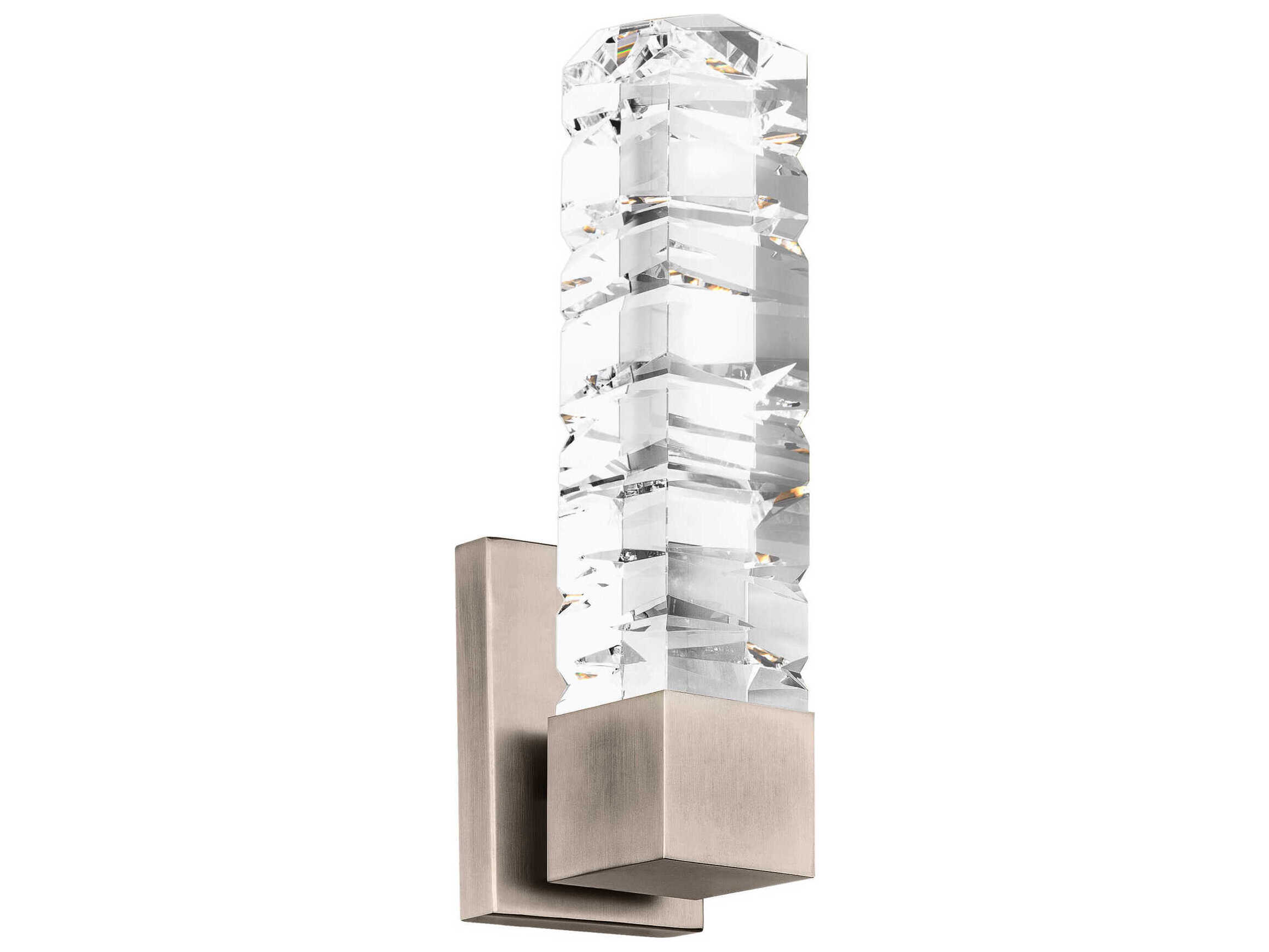 Modern Forms Juliet 1-Light Brushed Nickel Crystal LED Wall Sconce