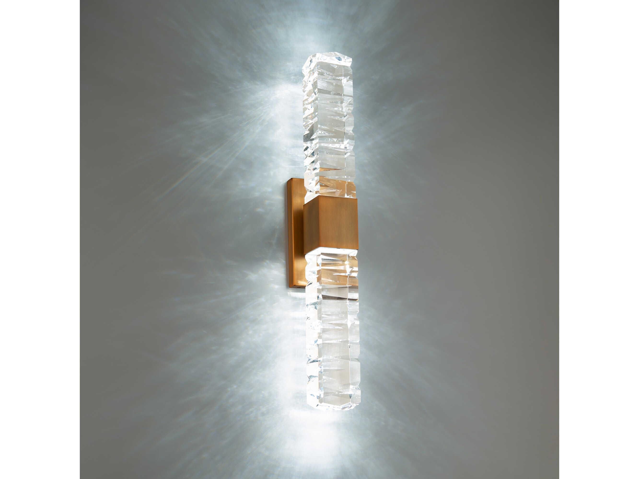 Modern Forms Juliet 2-Light Aged Brass Crystal LED Vanity Light