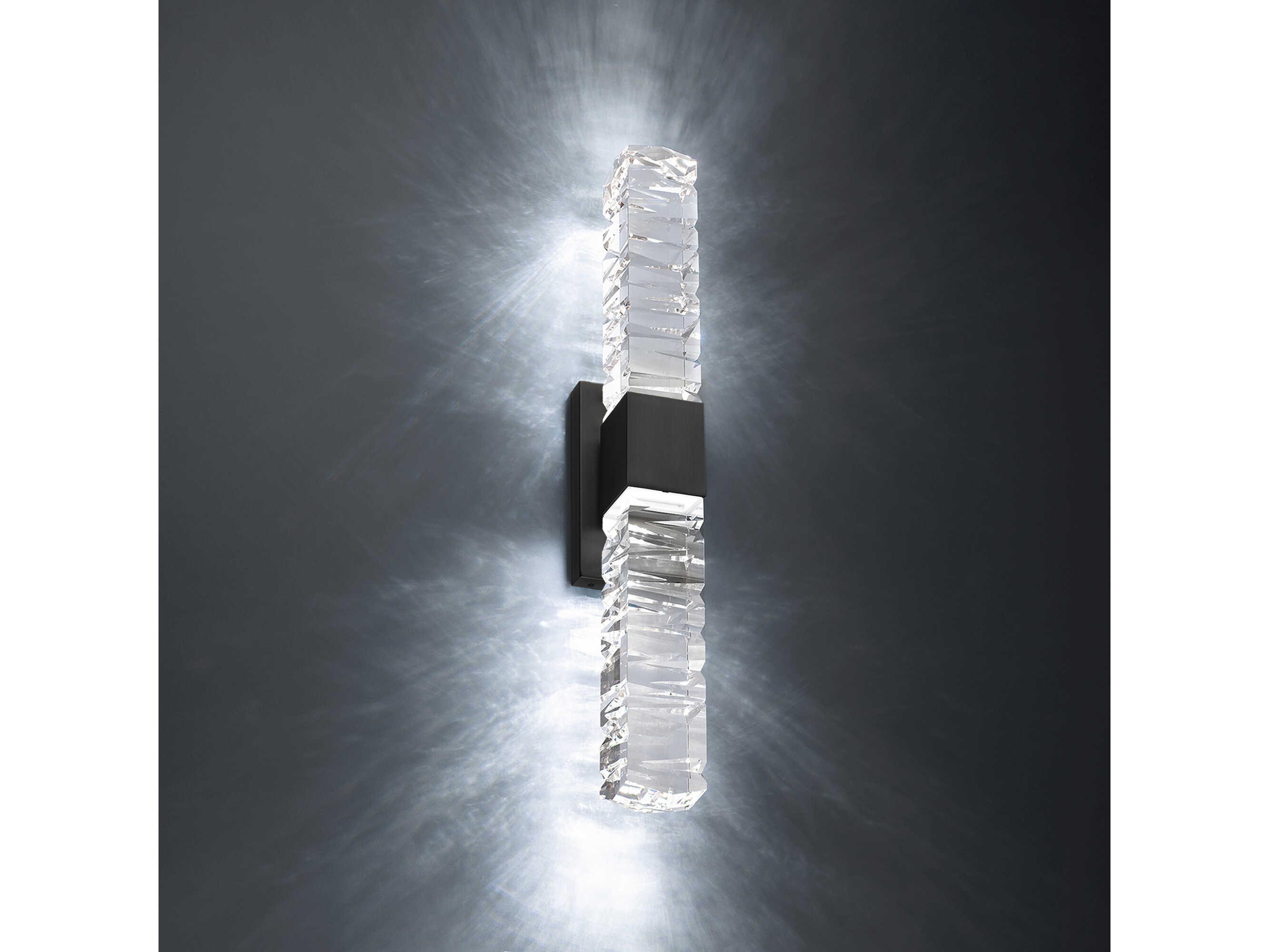 Modern Forms Juliet 2-Light Black Crystal LED Vanity Light