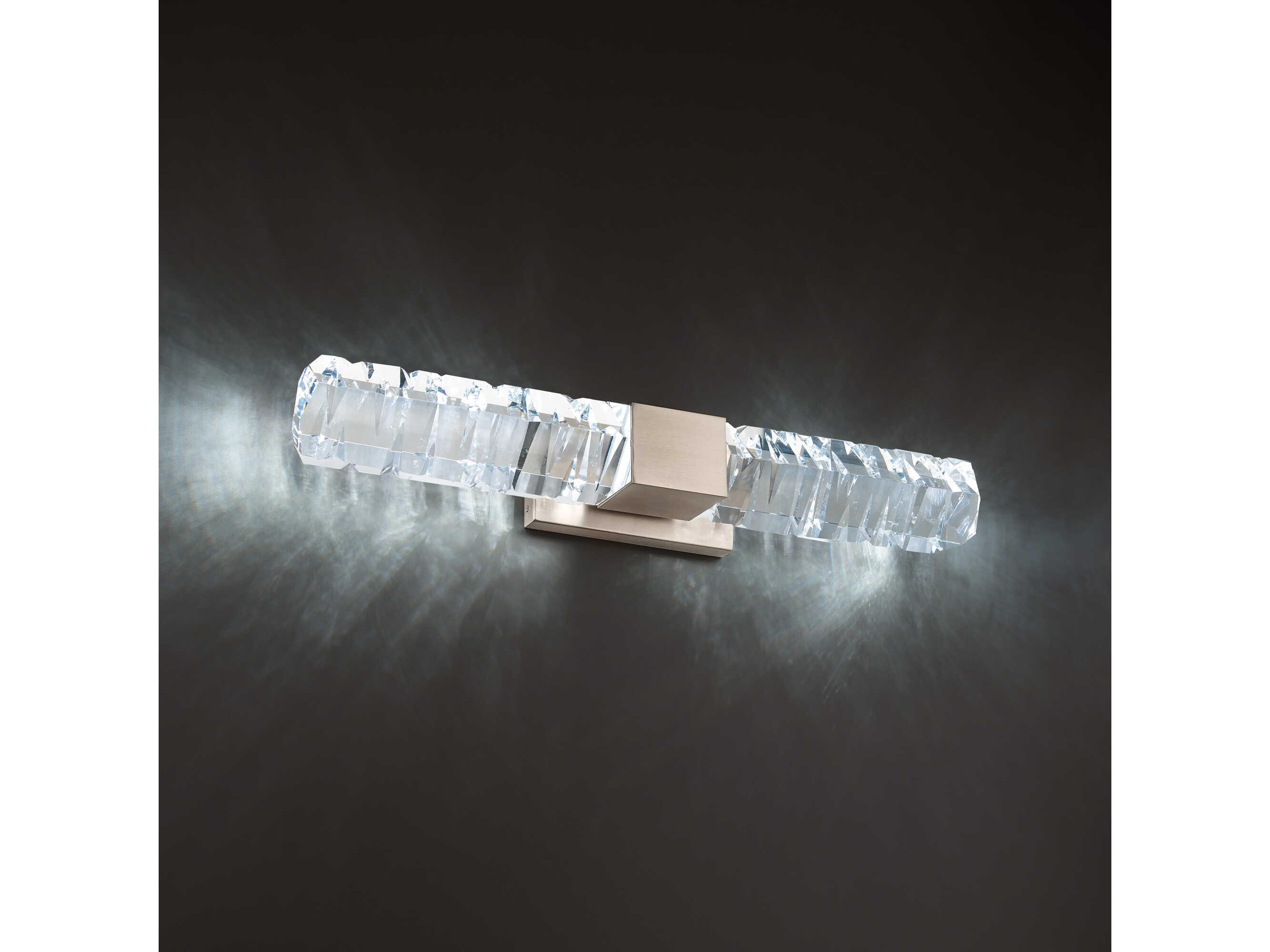 Modern Forms Juliet 2-Light Brushed Nickel Crystal LED Vanity Light