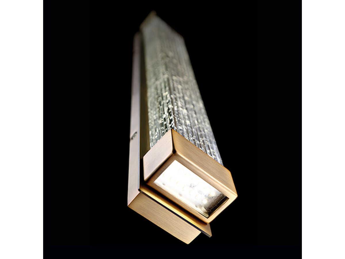 Modern Forms Tower 1-Light Aged Brass Crystal LED Wall Sconce