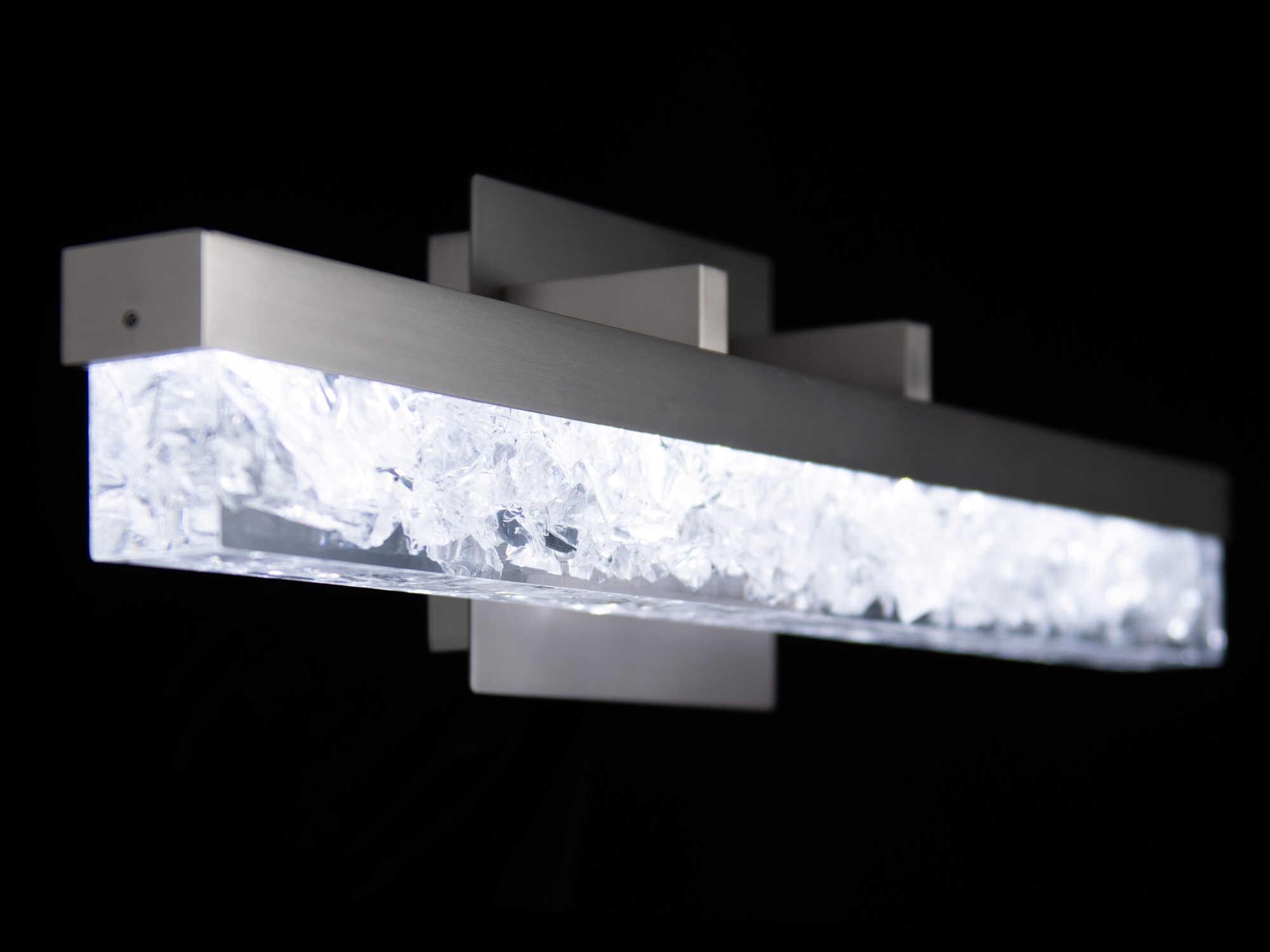 Modern Forms Minx 1-Light Brushed Nickel Crystal LED Vanity Light