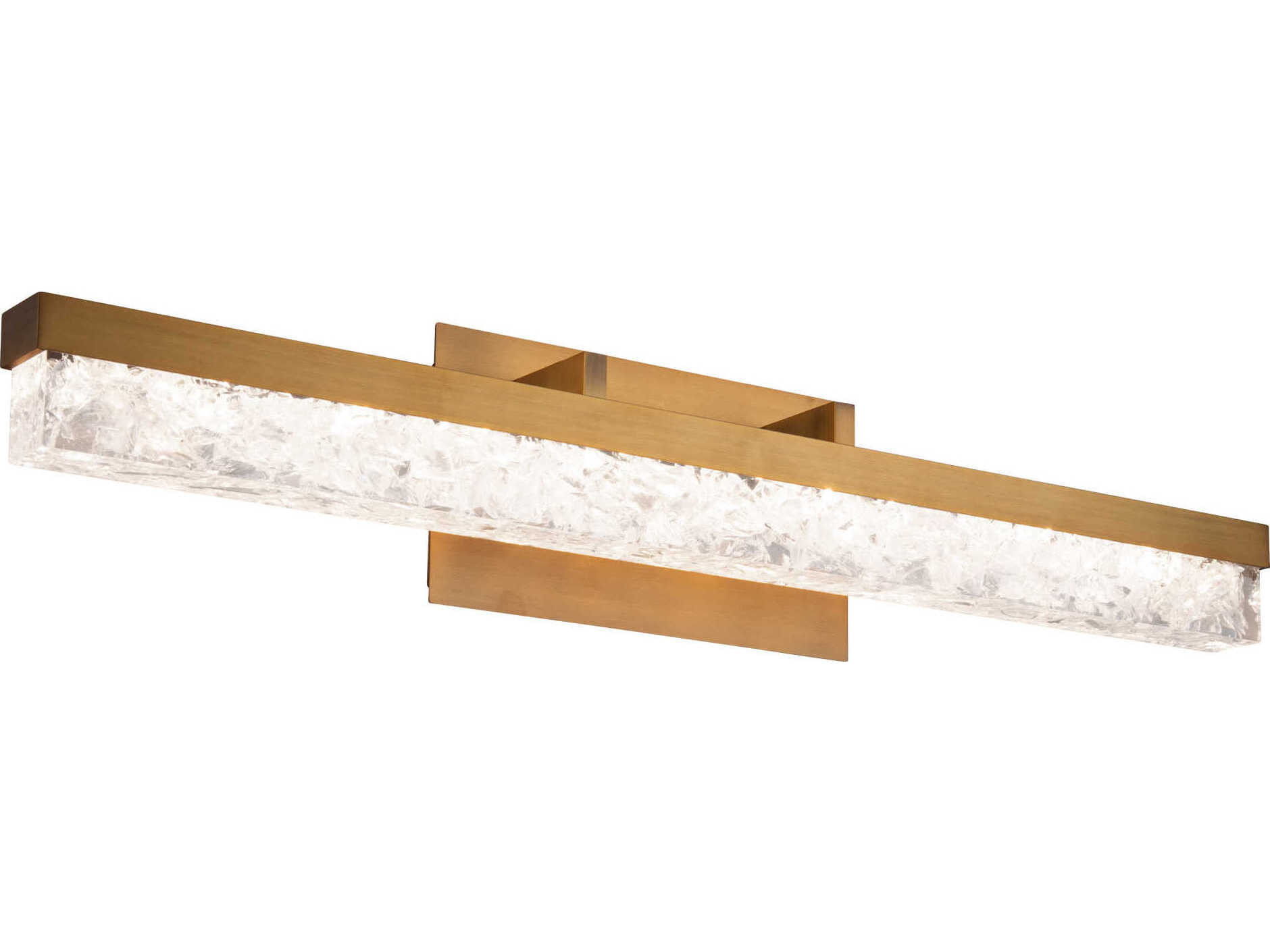 Modern Forms Minx 1-Light Aged Brass Crystal LED Vanity Light