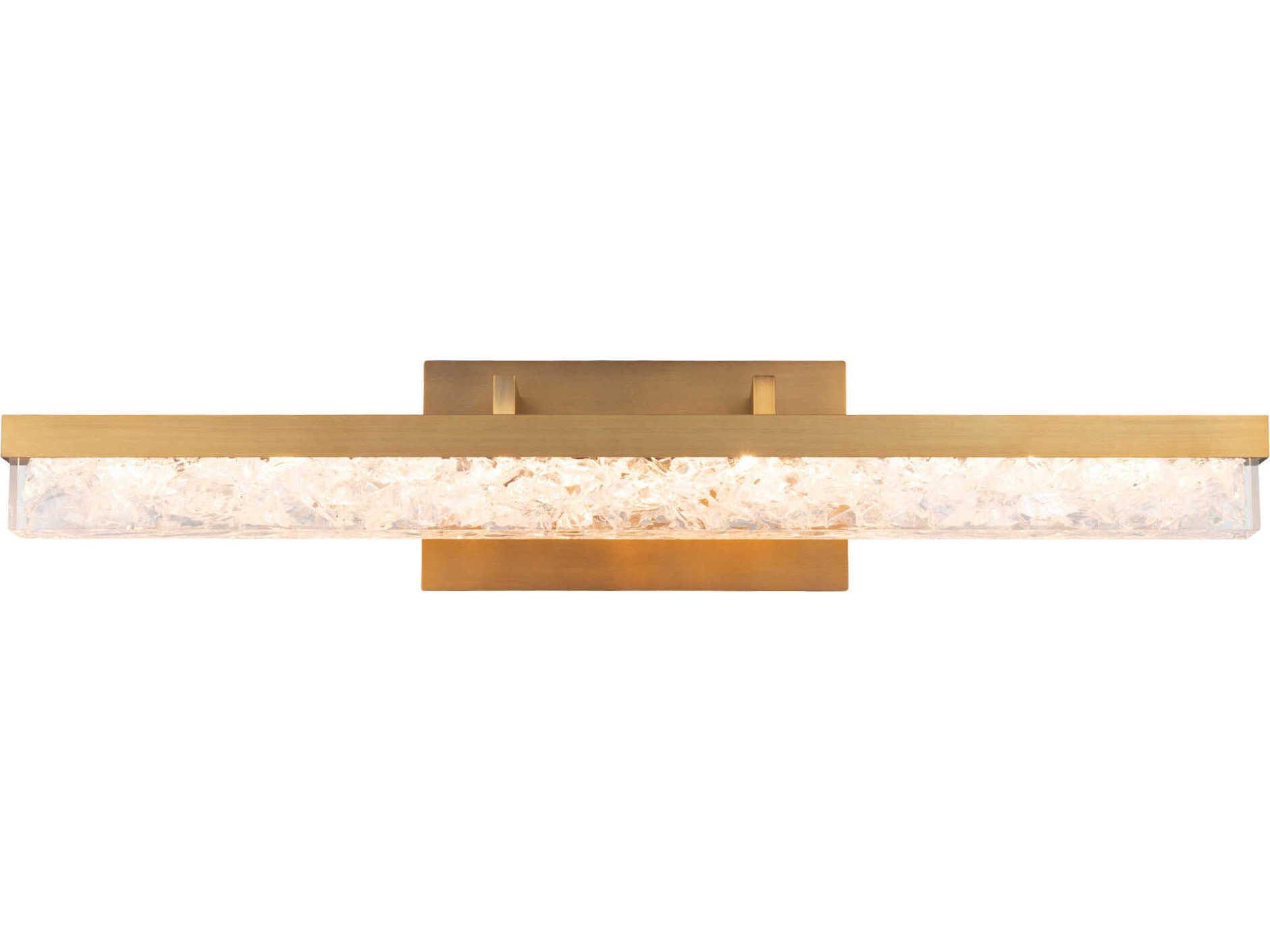 Modern Forms Minx 1-Light Aged Brass Crystal LED Vanity Light
