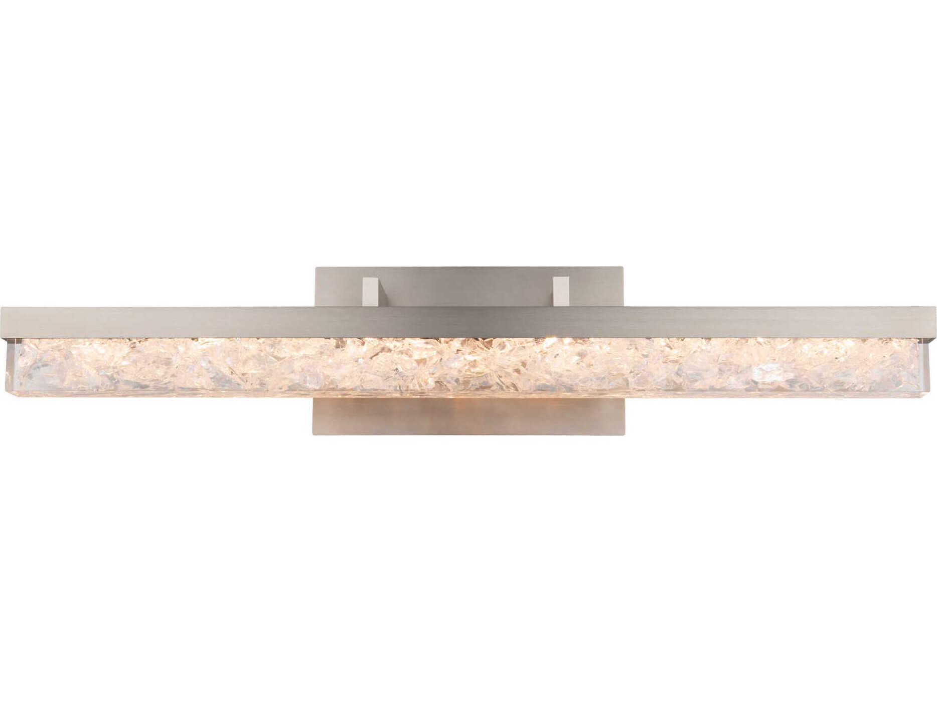 Modern Forms Minx 1-Light Brushed Nickel Crystal LED Vanity Light