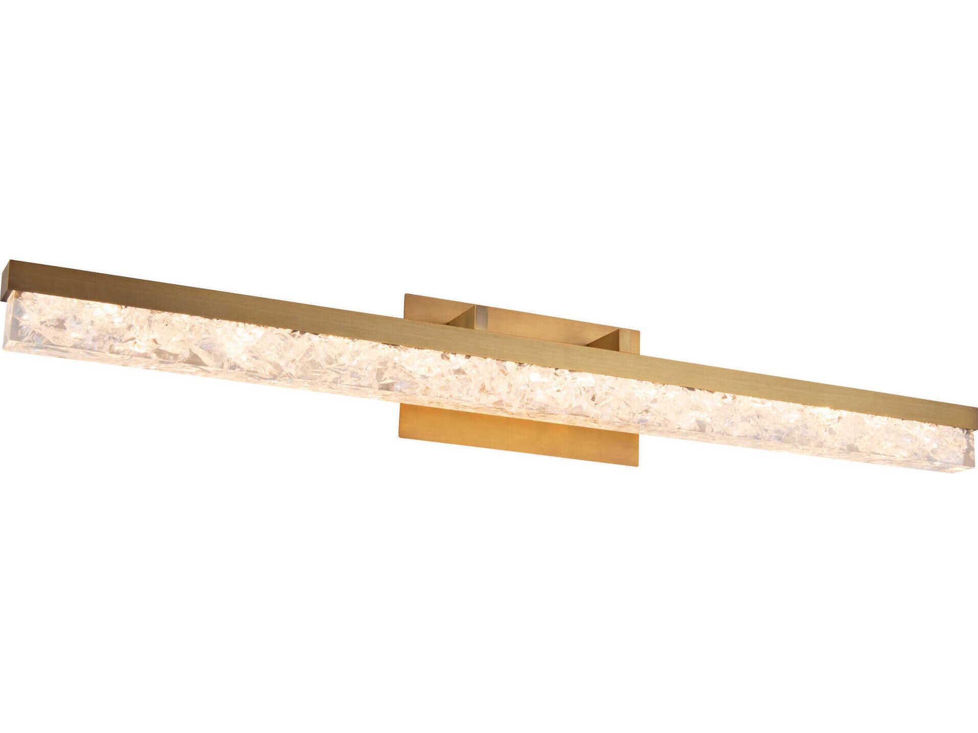 Modern Forms Minx 1-Light Aged Brass Crystal LED Vanity Light